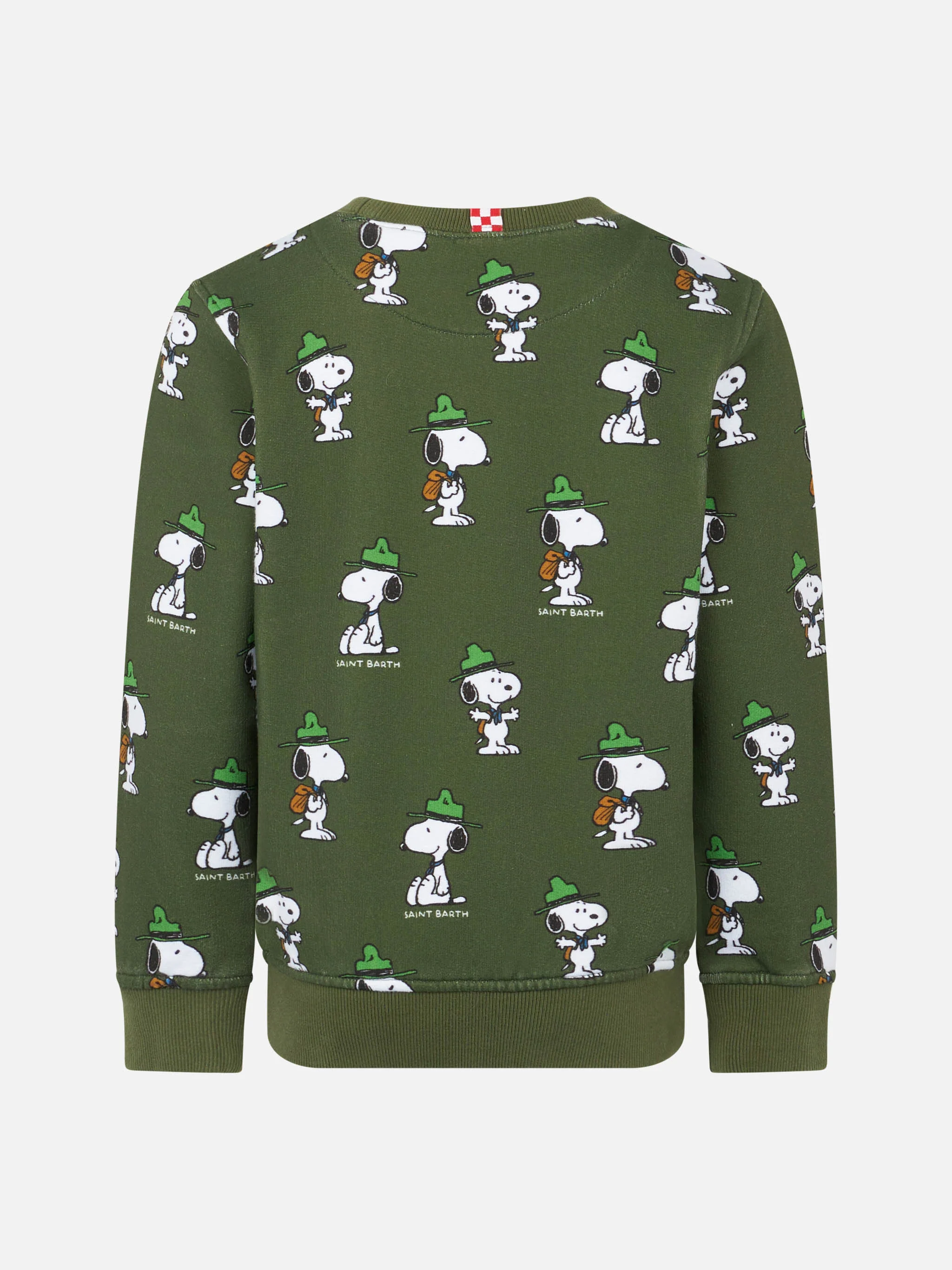 Boy crewneck green sweatshirt with Snoopy print | SNOOPY PEANUTS™ SPECIAL EDITION - Image 3