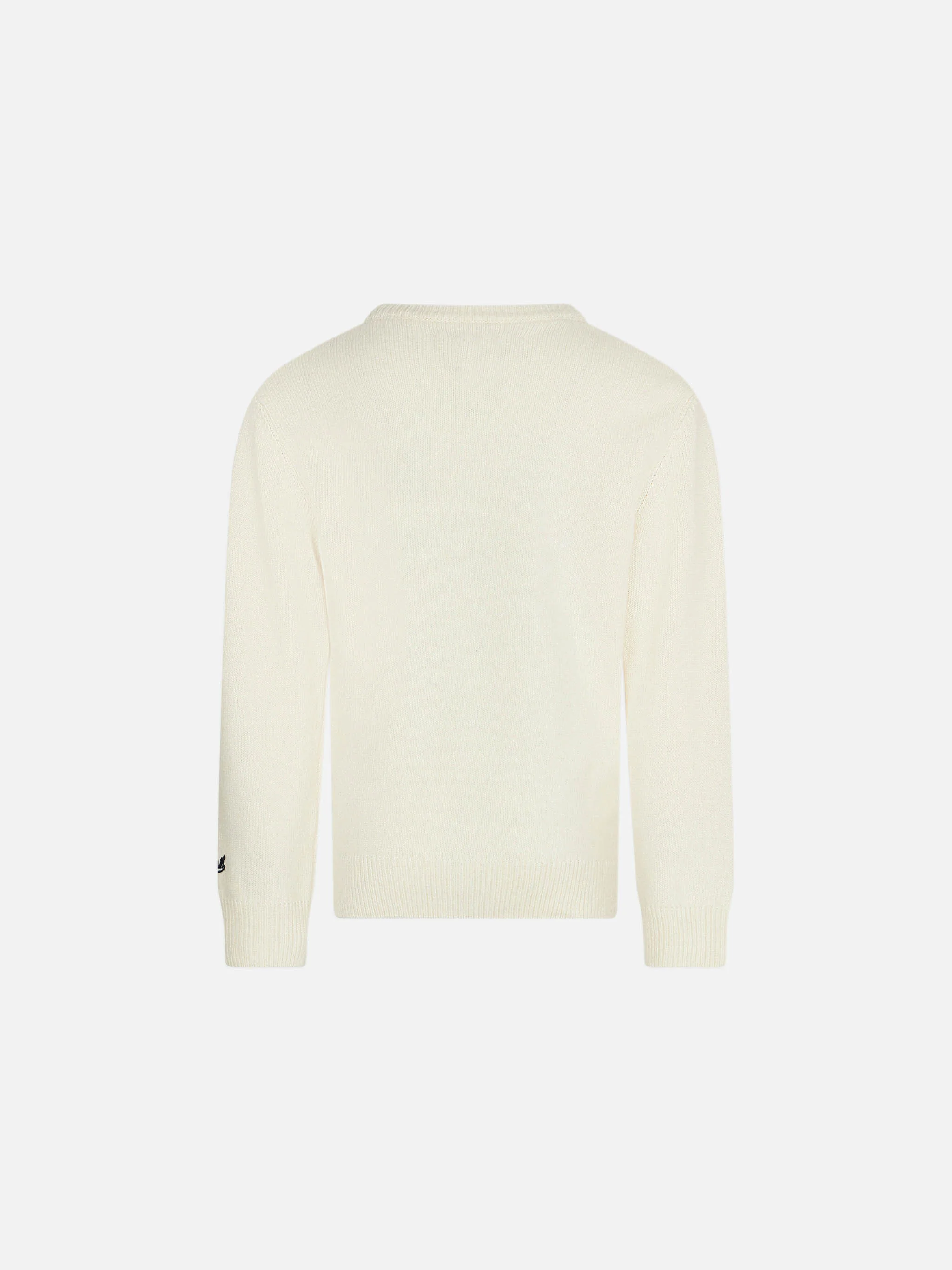 Boy crewneck sweater with Bello e monello lettering - Image 2