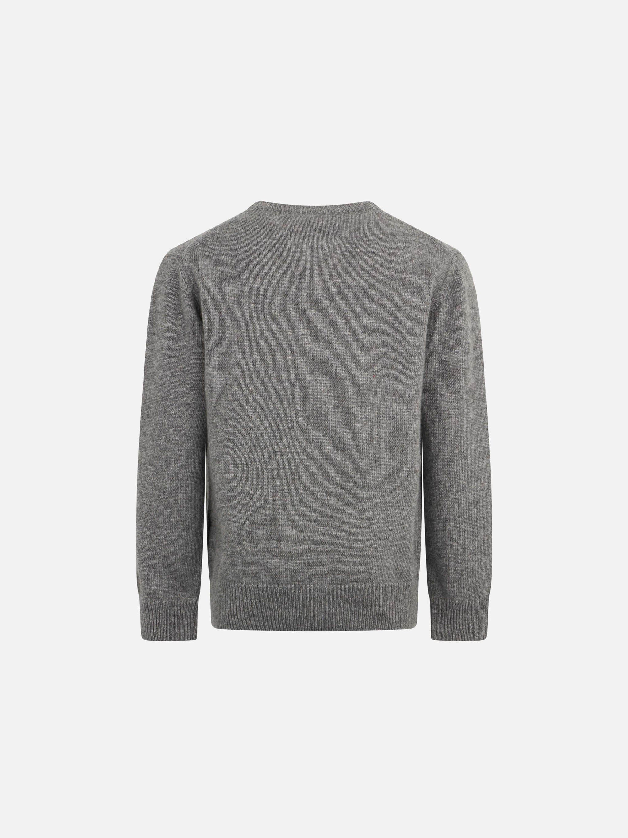 Boy crewneck sweater with Cortina hat print - Image 3