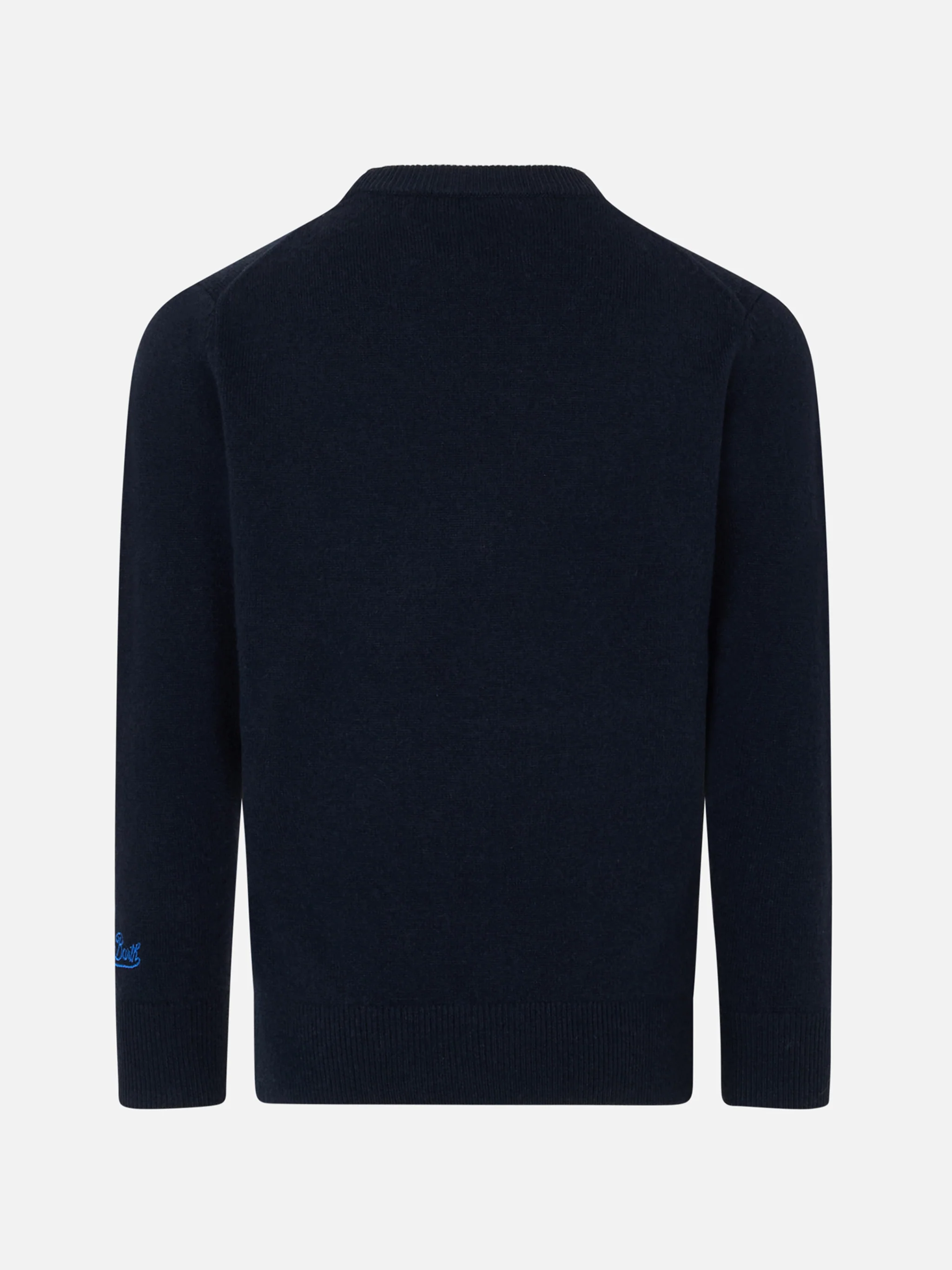 Boy crewneck sweater with Cortina postcard print - Image 3