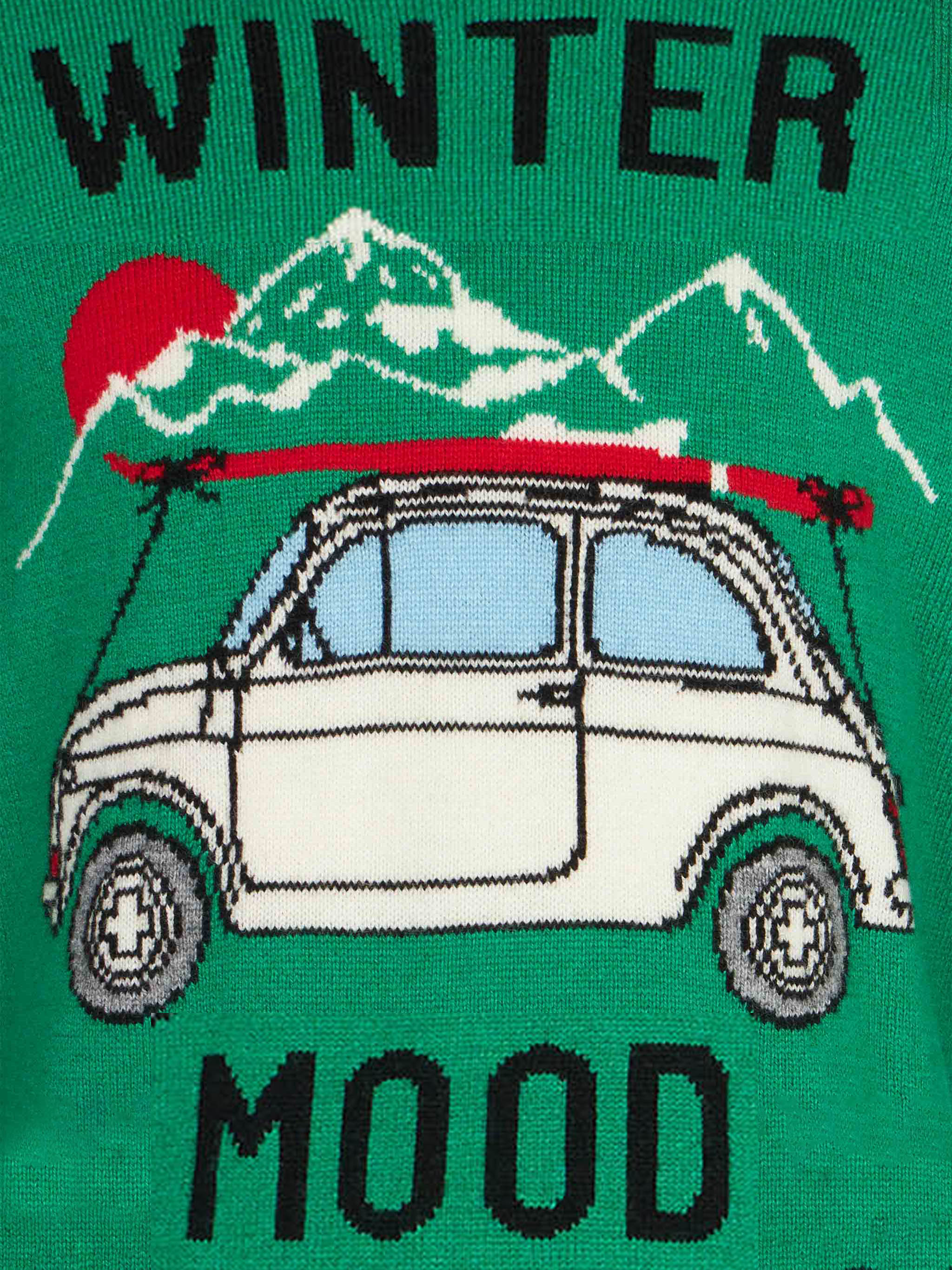 Boy cashmere blend sweater with car print | FIAT 500 SPECIAL EDITION - Image 3