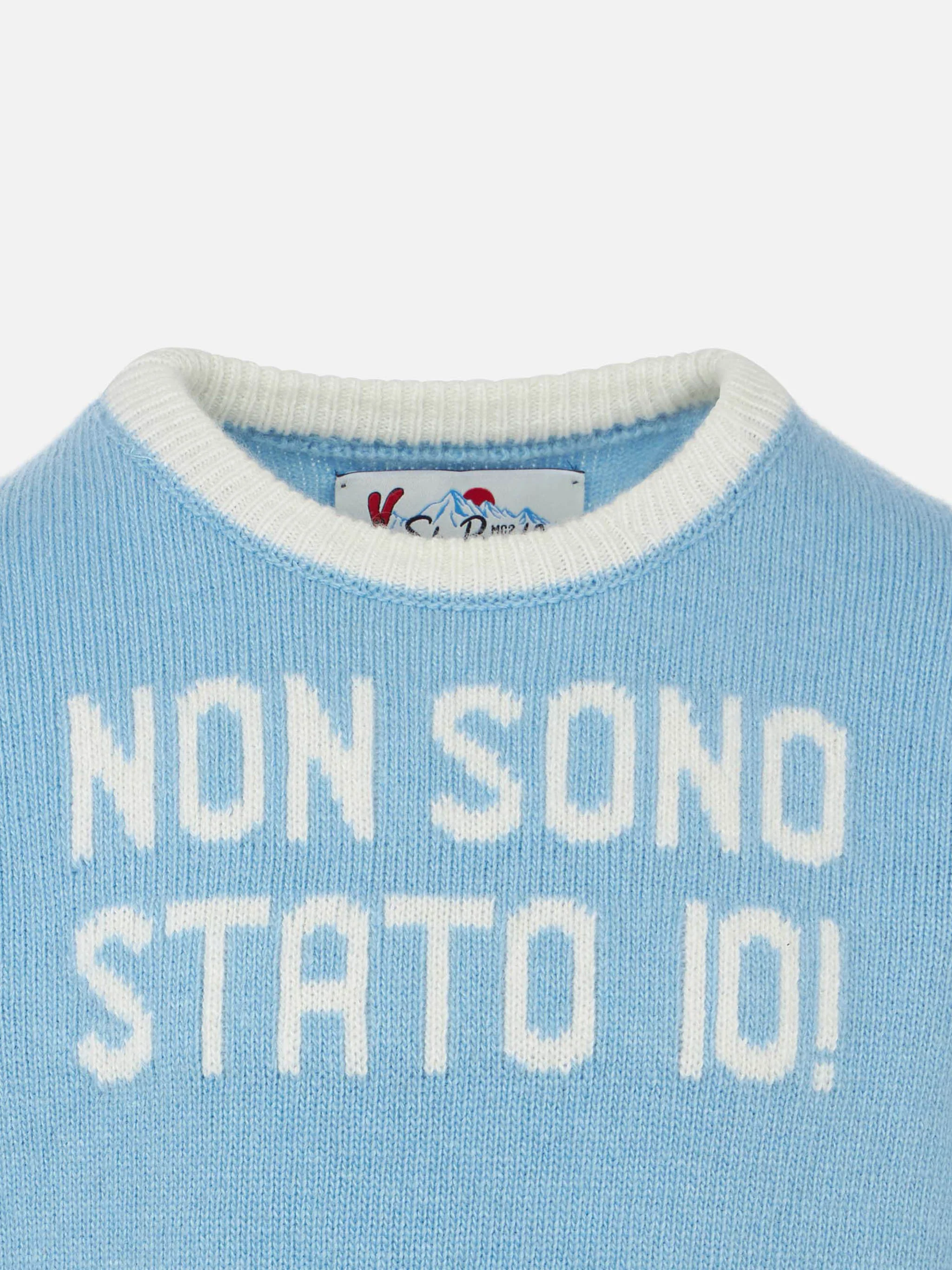 Boy crewneck sweater with Non Sono Stato Io! print - Image 2