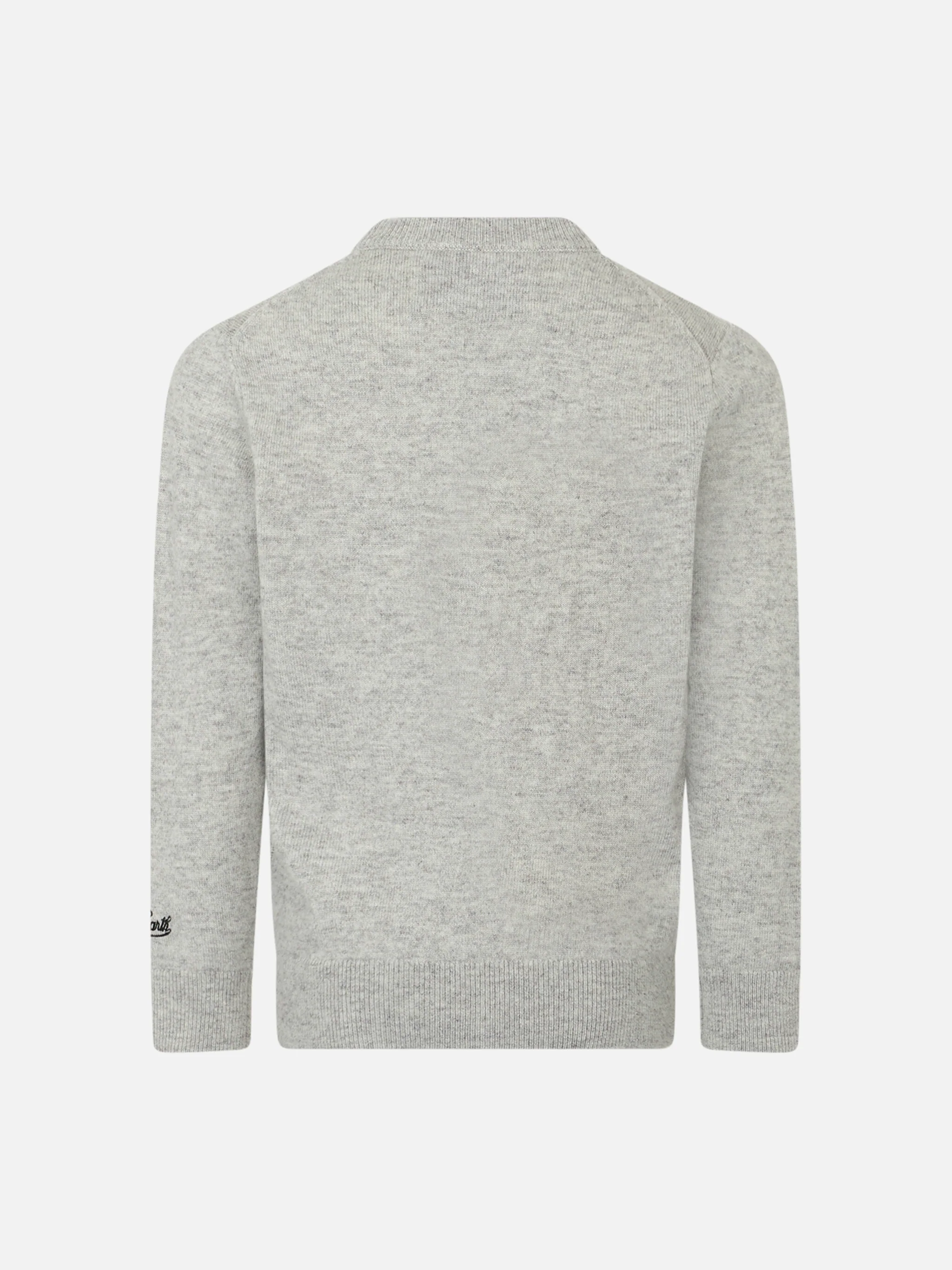 Boy crewneck sweater with Panda saves you jacquard - Image 3