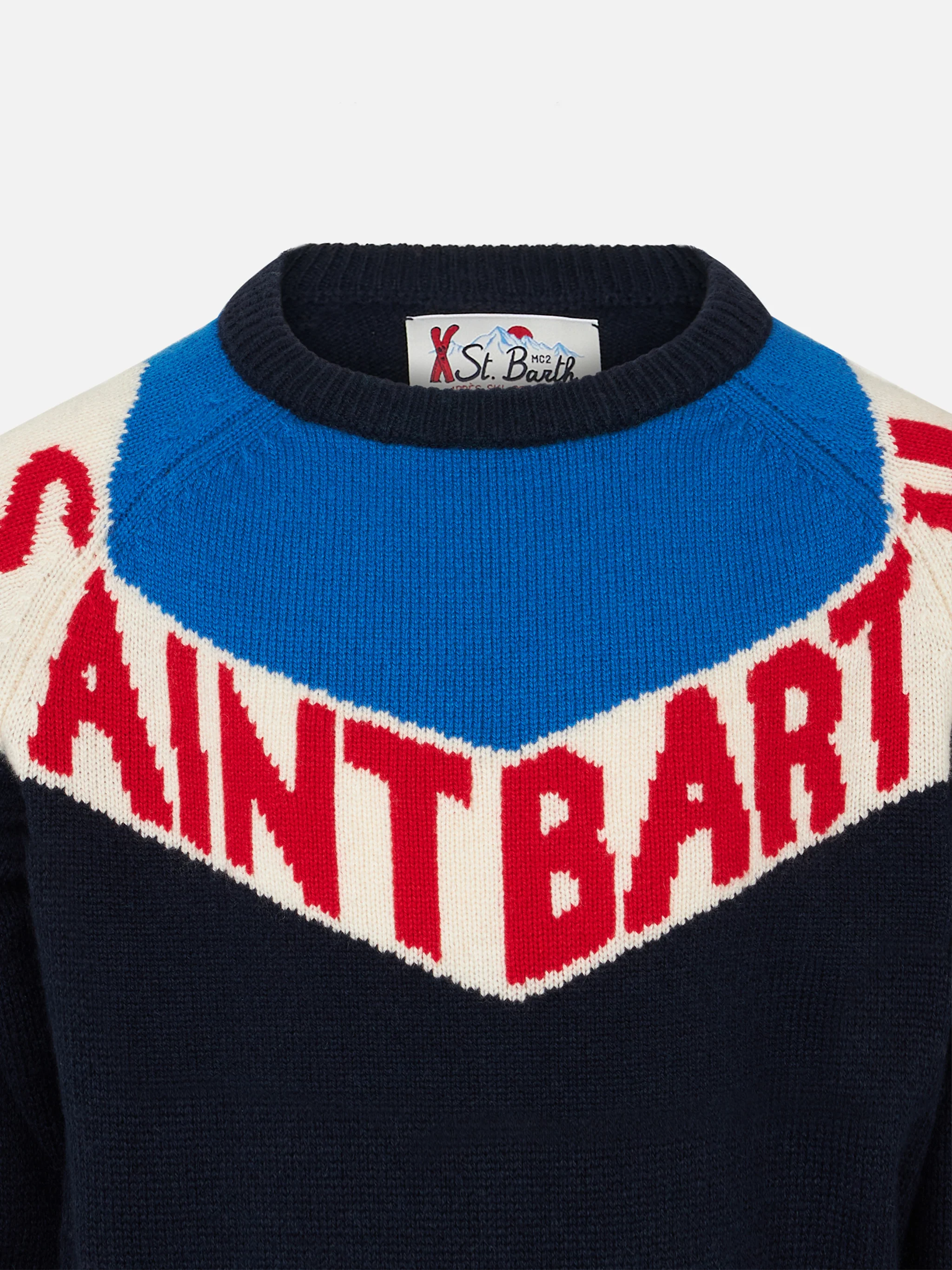 Boy crewneck sweater with Saint Barth print - Image 2