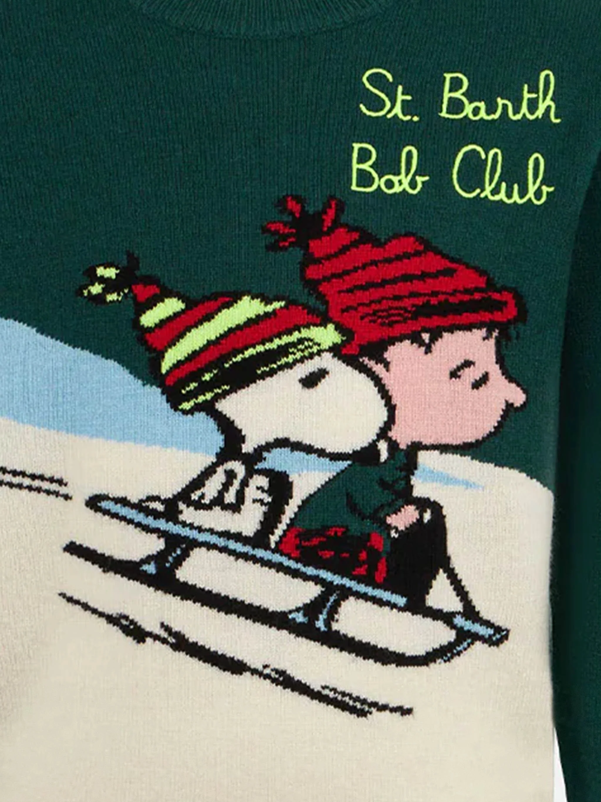 Boy crewneck sweater with Snoopy print and St. Barth Bob Club embroidery| SNOOPY - PEANUTS™ SPECIAL EDITION - Image 2