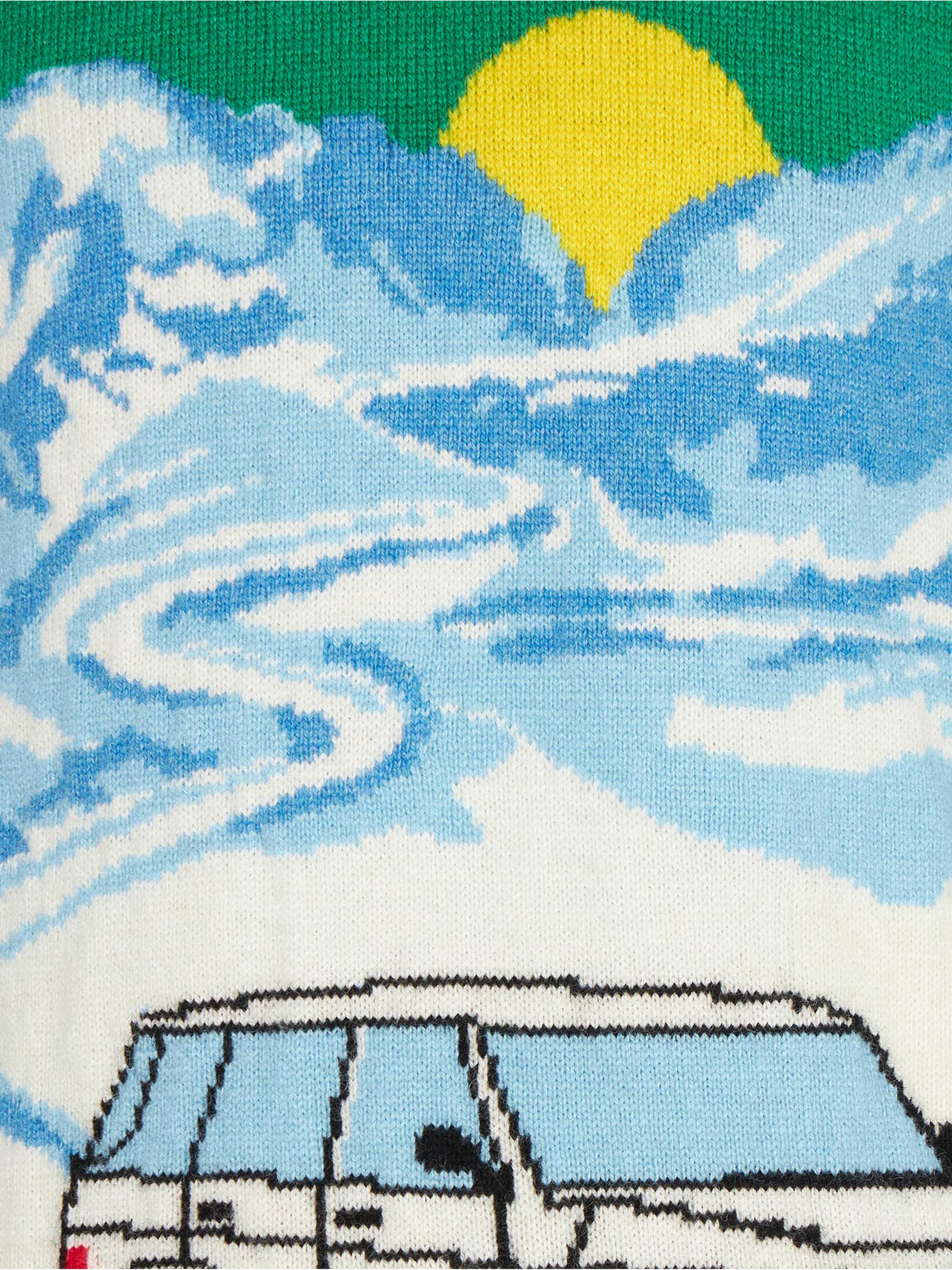 Boy green sweater with St. Moritz jacquard - Image 3