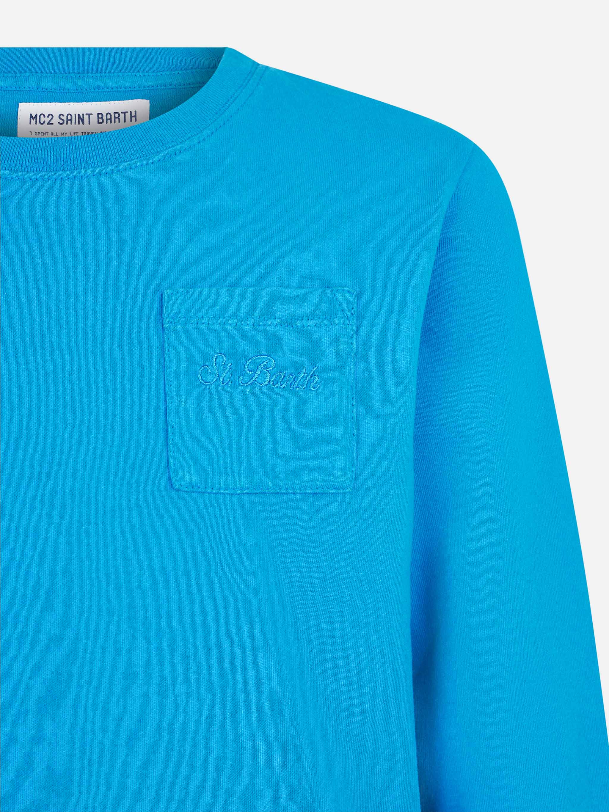 Boy heavy cotton bluette t-shirt - Image 3