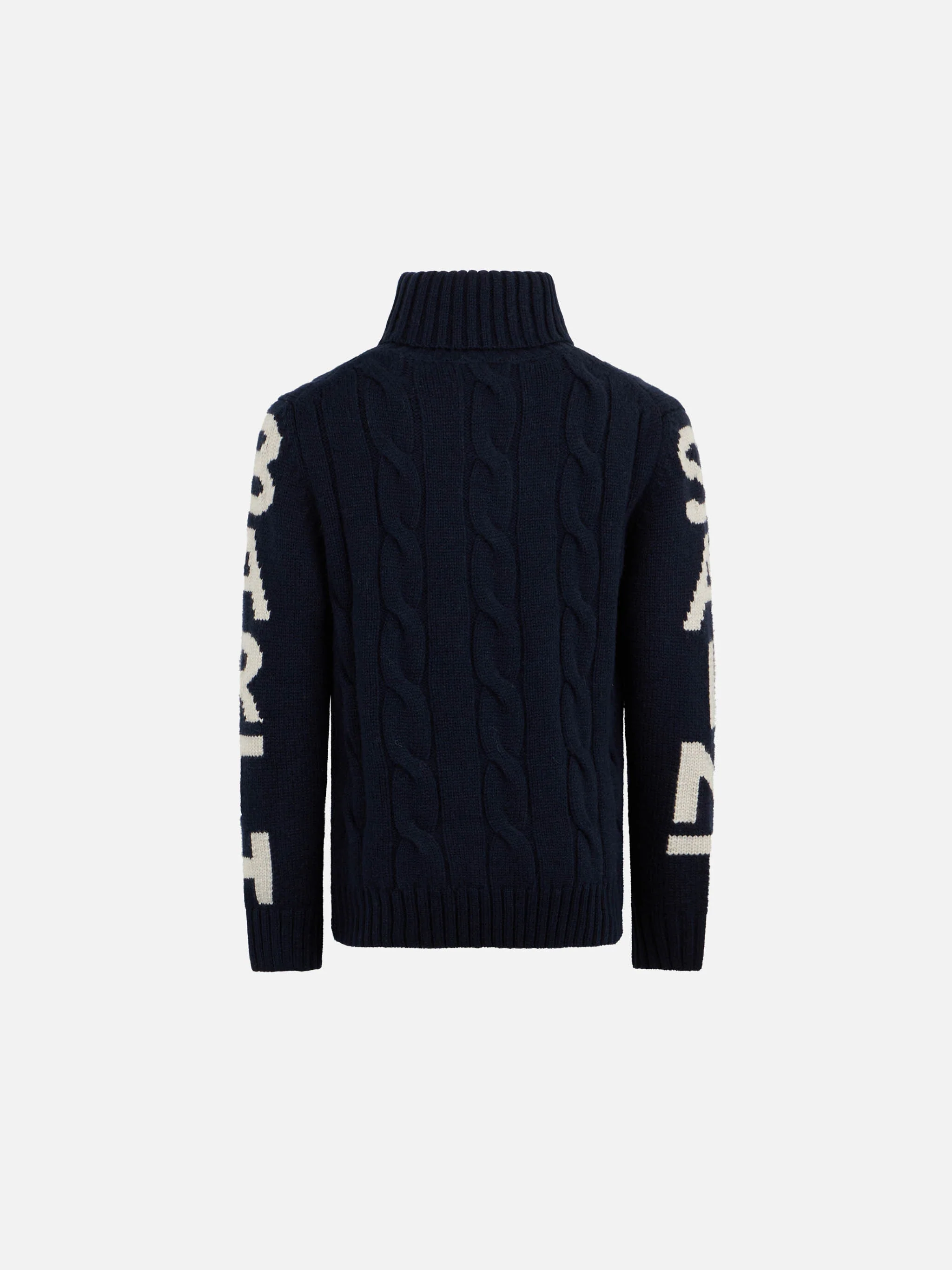 Fisherman Jr blue cable knit sweater - Image 2