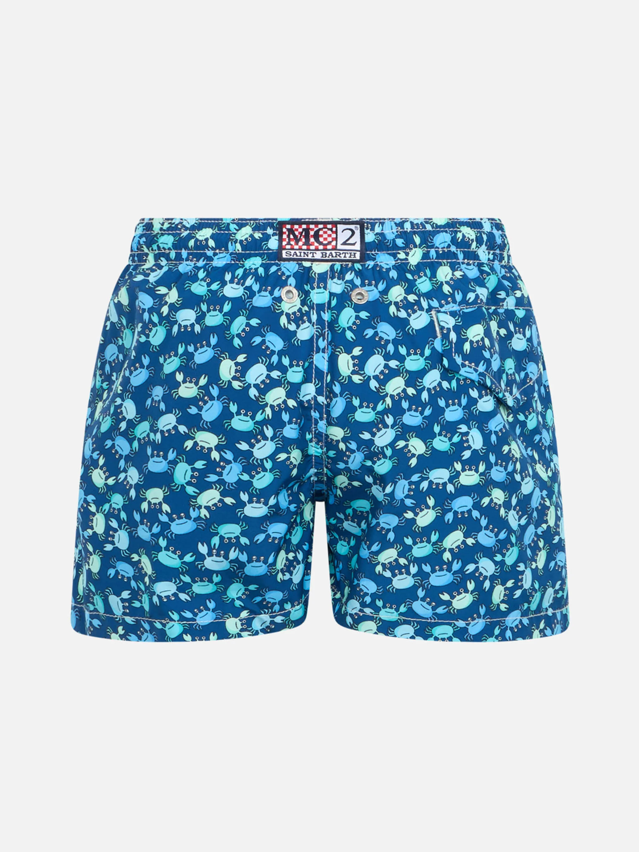 Boy lightweight fabric swim-shorts Jean Lighting 70 with crabs print - Image 2