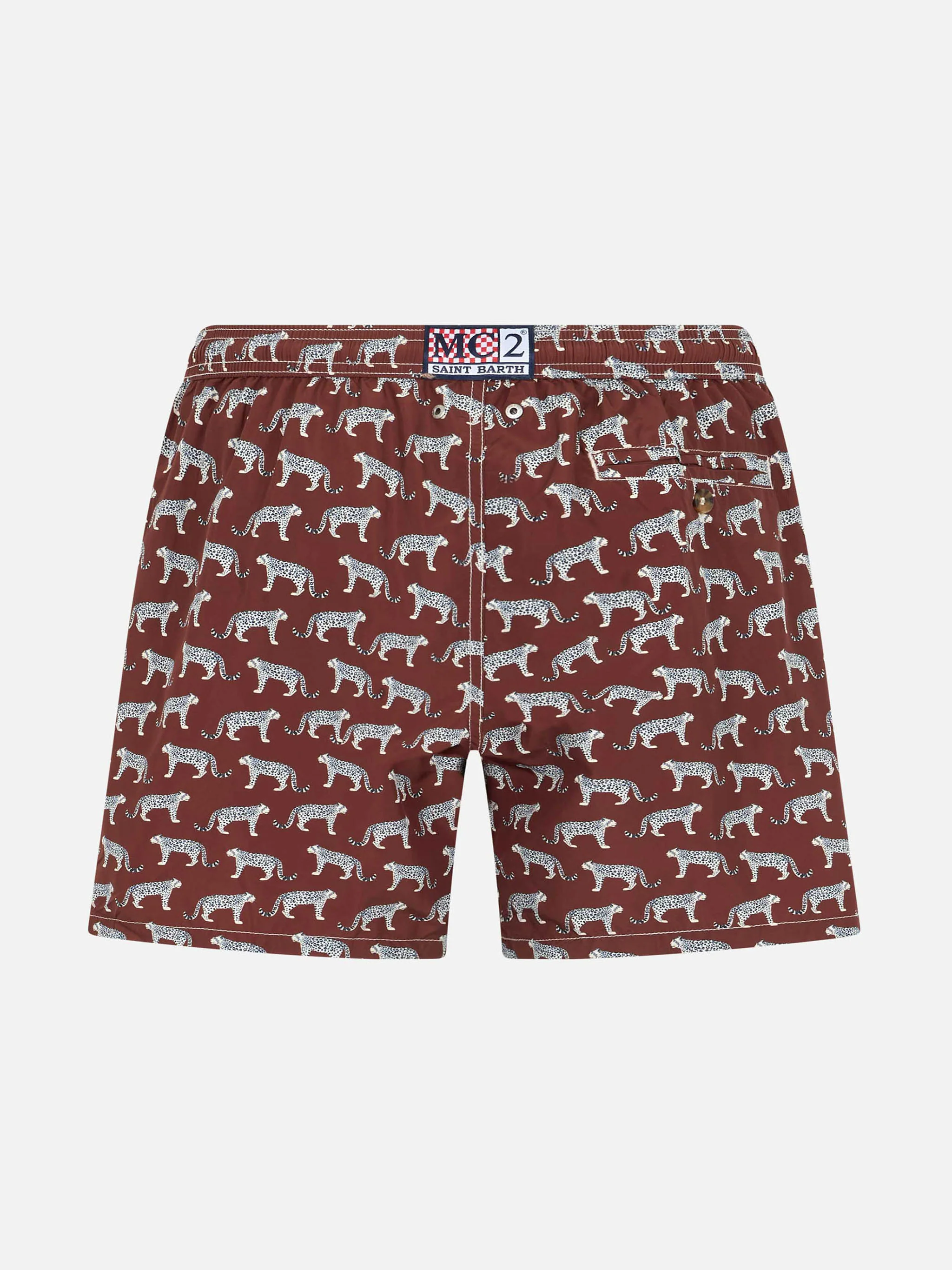 Boy lightweight fabric swim-shorts Jean Lighting 70 with puma print - Image 2