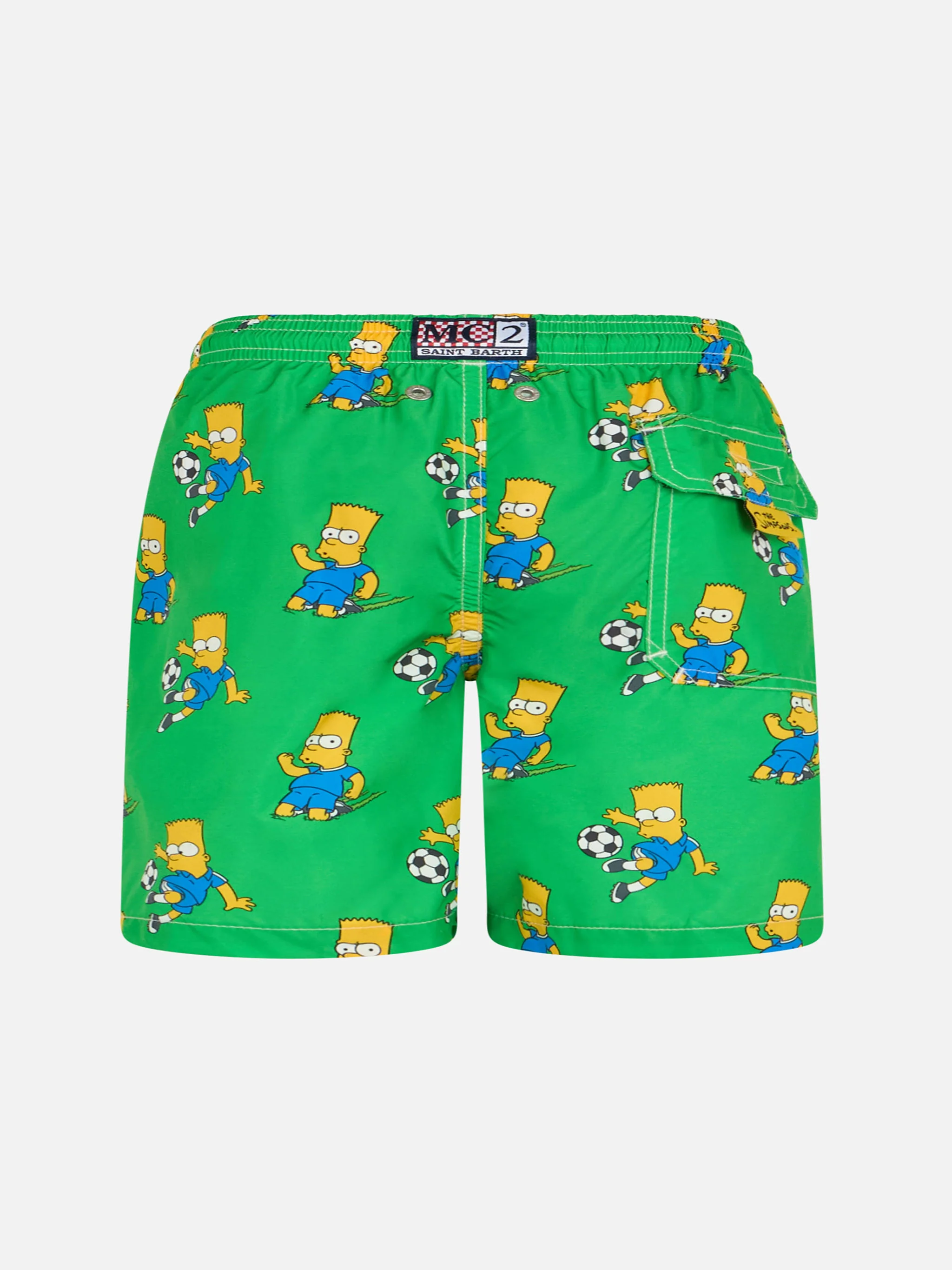 Boy lightweight fabric swim-shorts Jean Lighting with Bart print | THE SIMPSON SPECIAL EDITION - Image 2