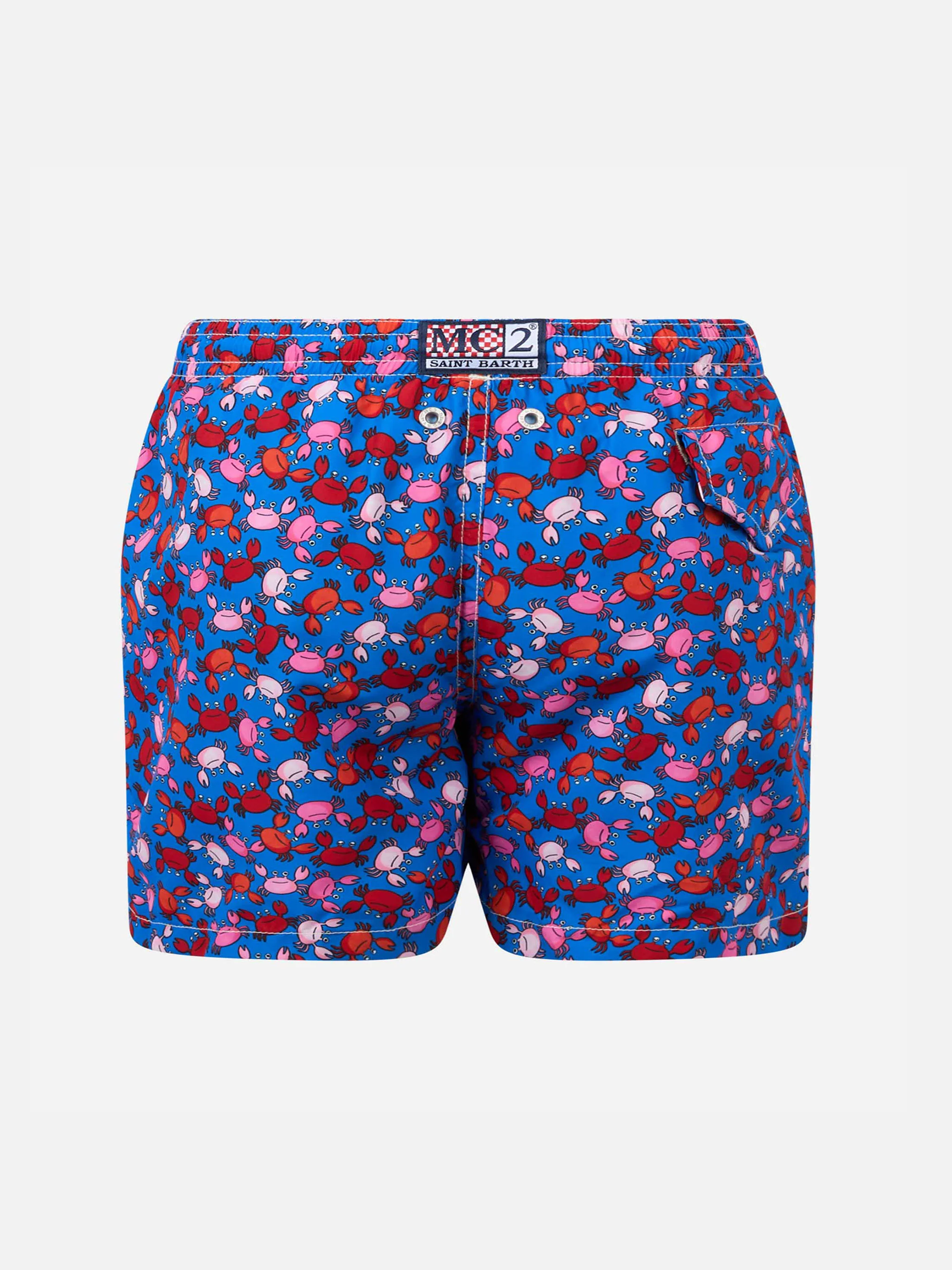 Boy lightweight fabric swim-shorts Jean Lighting with crabs print - Image 2