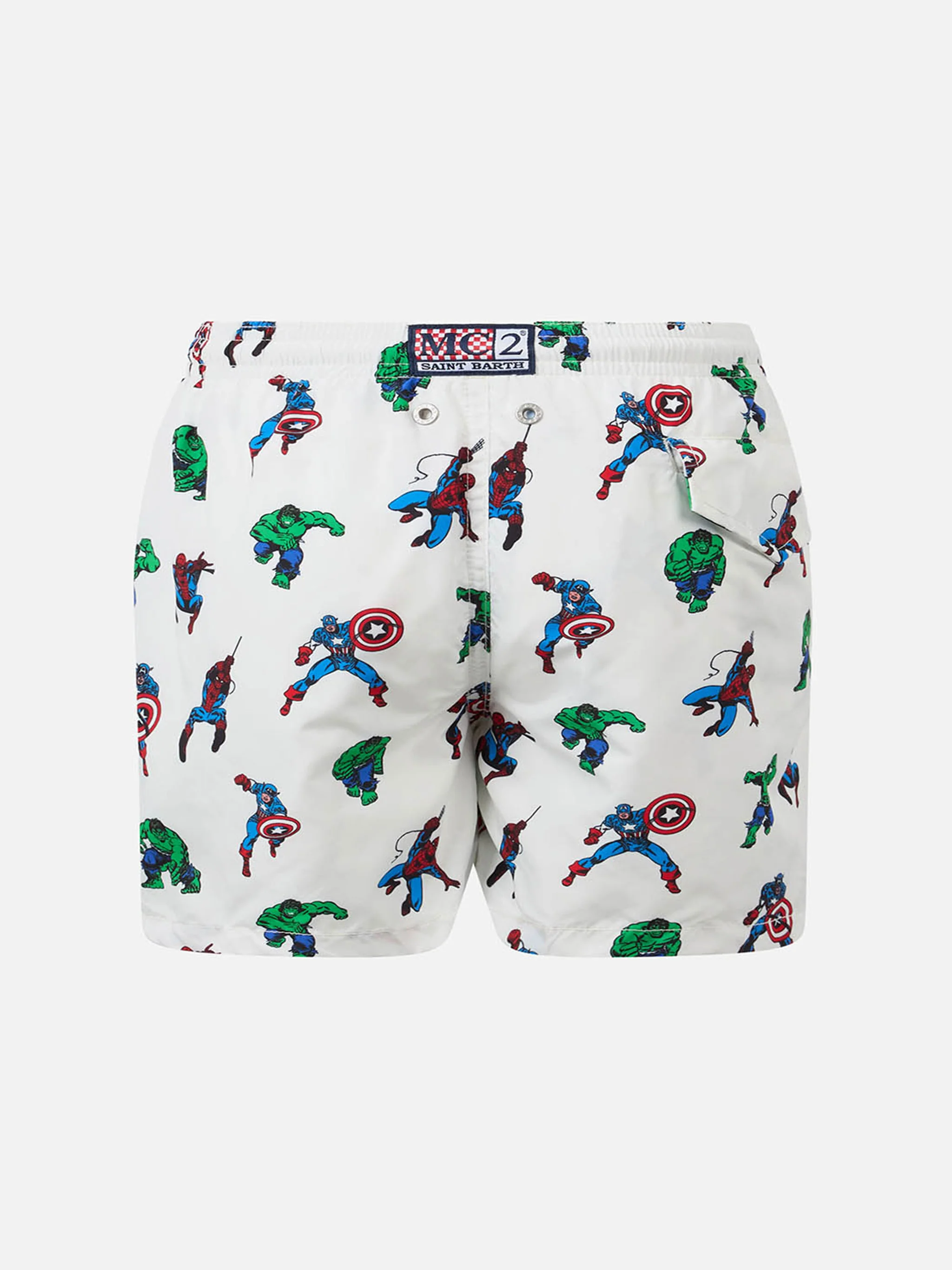 Boy lightweight fabric swim-shorts Jean Lighting with Marvel superheroes print | MARVEL SPECIAL EDITION - Image 2