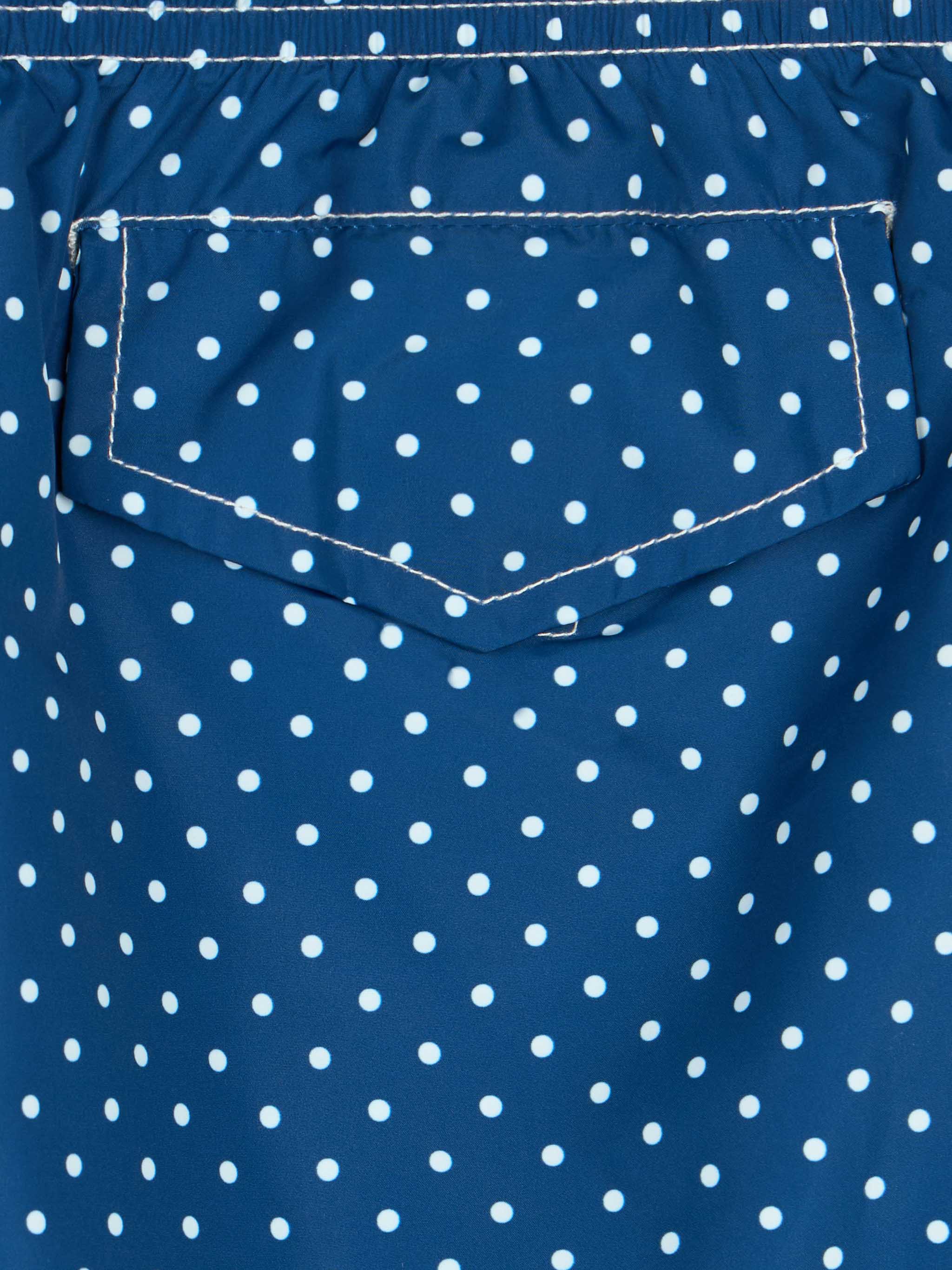 Boy lightweight fabric swim-shorts Jean Lighting with polka dots print - Image 3