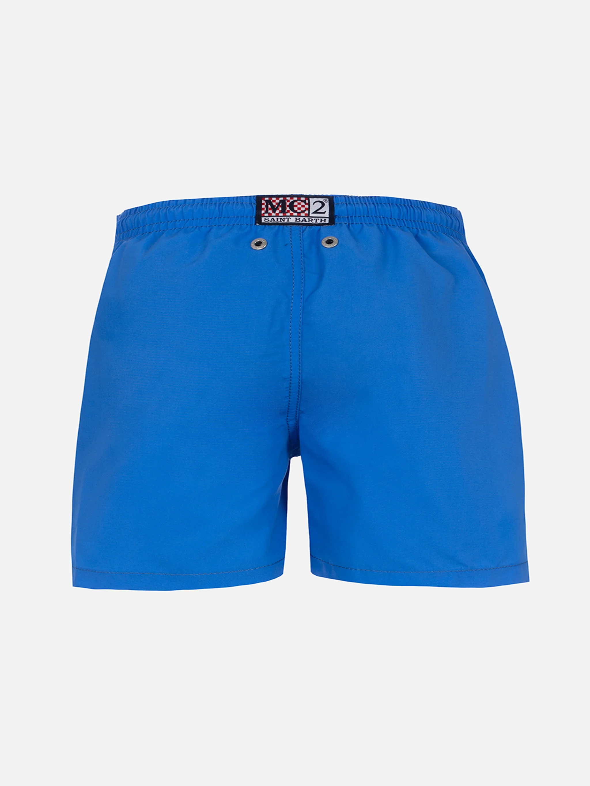 Boy mid-length Haiti swim-shorts with Cryptopuppets placed print  | CRYPTOPUPPETS SPECIAL EDITION - Image 2