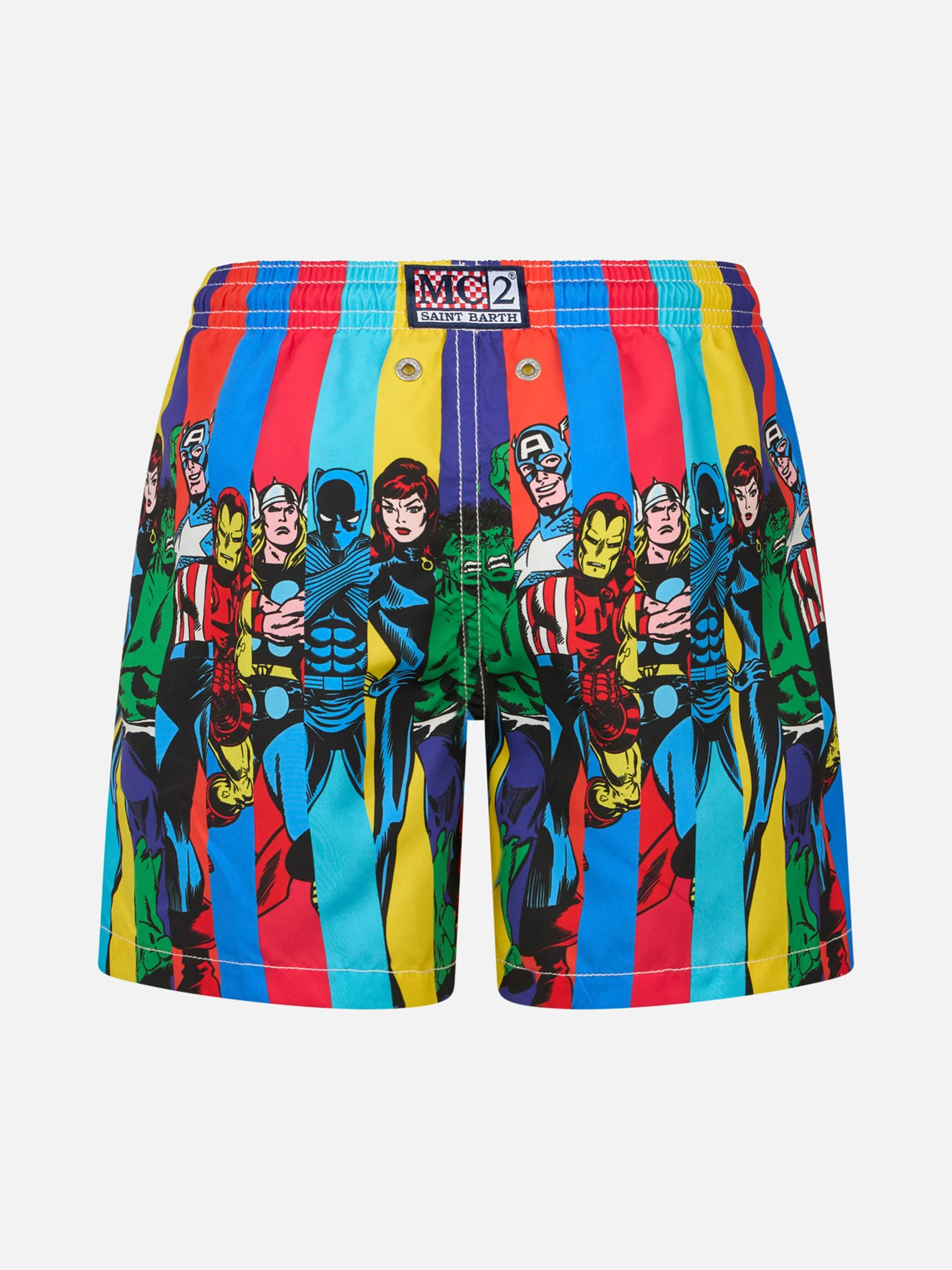 Boy mid-length Haiti swim-shorts with Marvel superheroes placed print  | MARVEL SPECIAL EDITION - Image 2