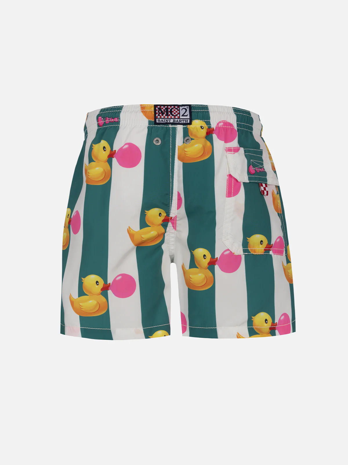 Boy mid-length Jean swim-shorts with Big Babol print | BIG BABOL SPECIAL EDITION - Image 2