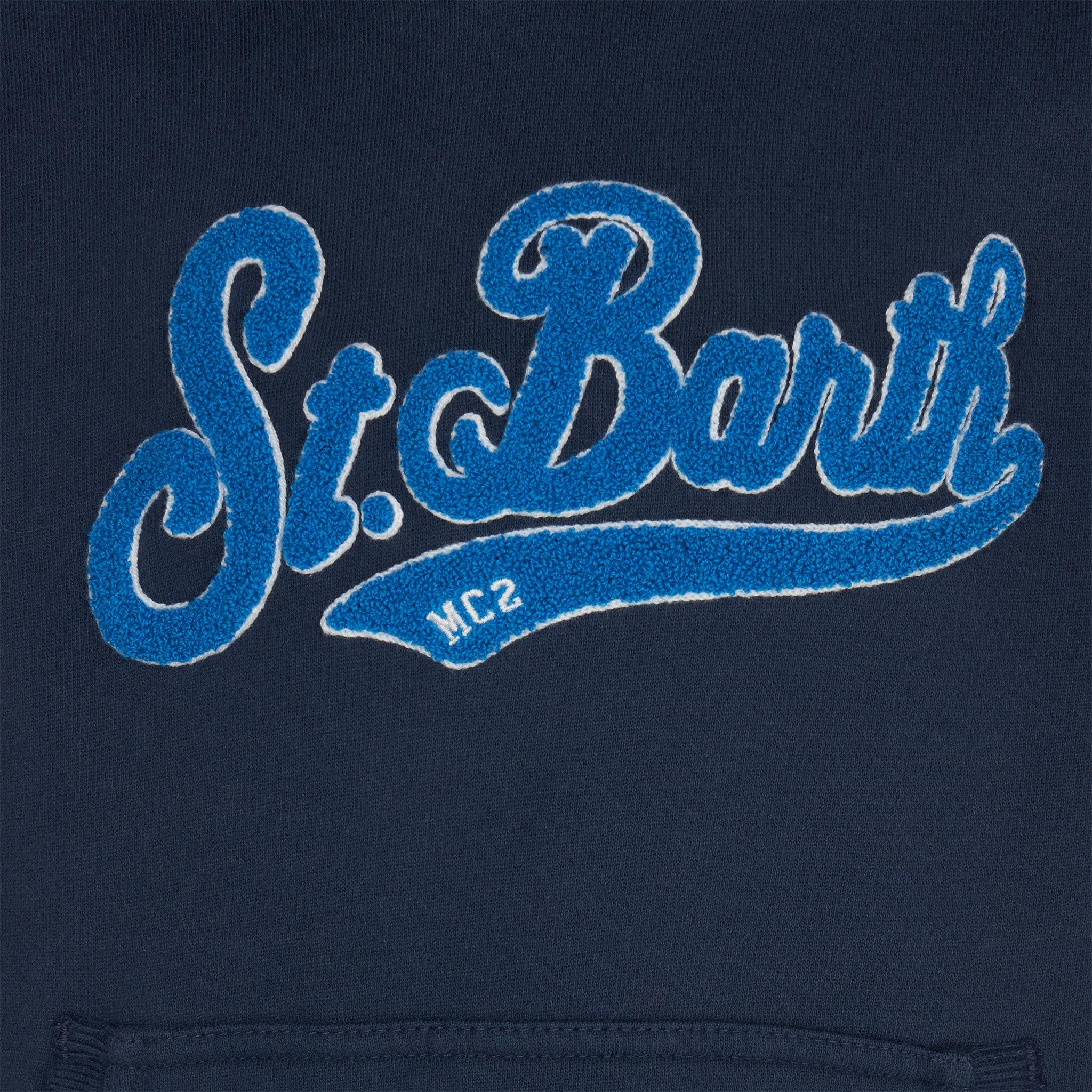 Boy navy blue hooded sweatshirt - Image 2