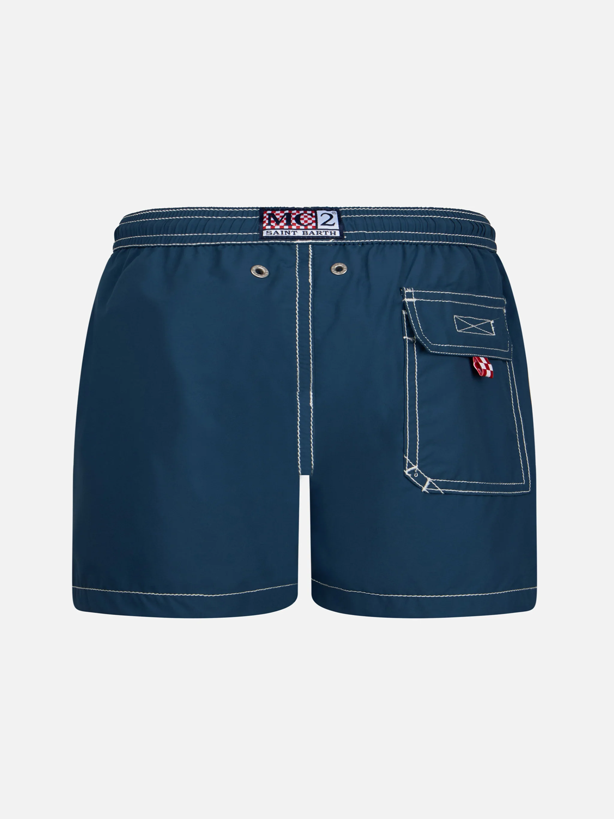 Boy navy blue mid-length swim shorts Patmos Jr - Image 2