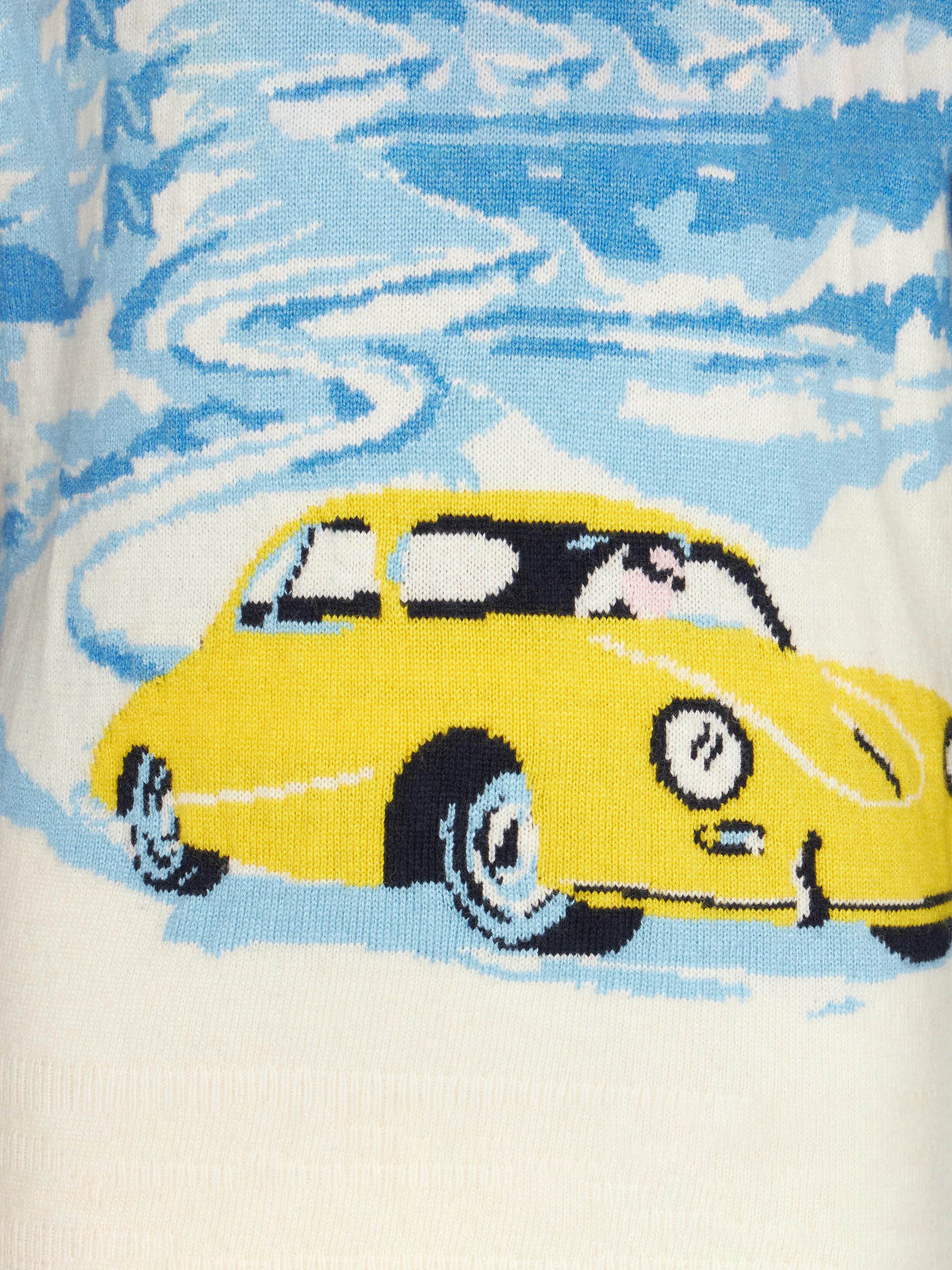Boy navy blue sweater with Cortina jacquard - Image 3