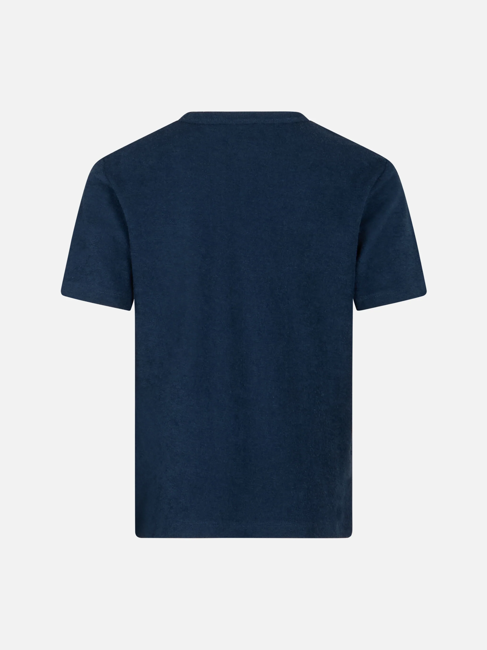 Boy navy blue terry t-shirt Gary with St. Barth embroidery - Image 2