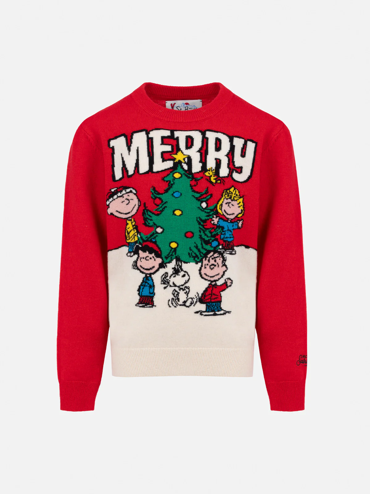Kid red crewneck sweater Douglas with Penauts print | SNOOPY PEANUTS SPECIAL EDITION - Image 4