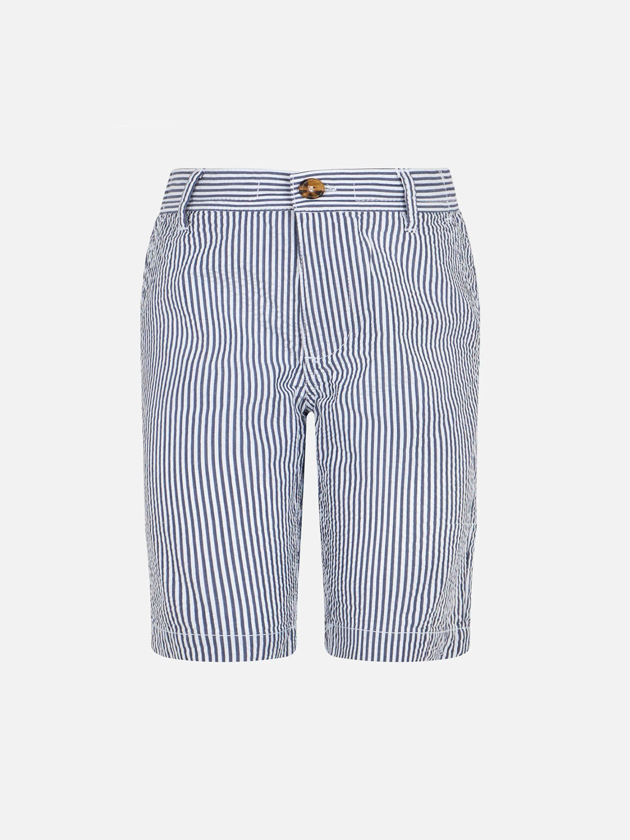 Boy seersucker bermuda shorts Ischia Jr