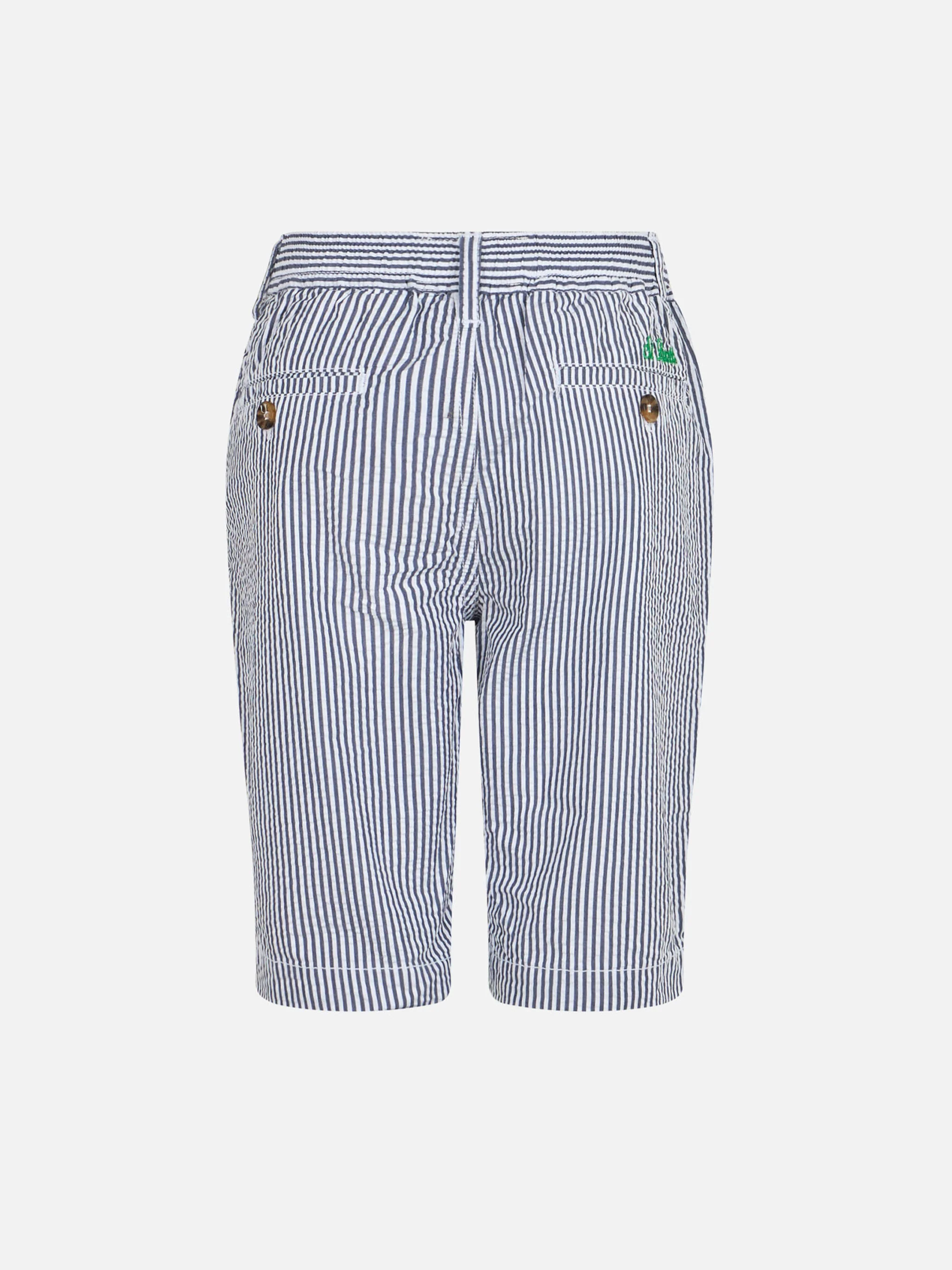 Boy seersucker bermuda shorts Ischia Jr - Image 2