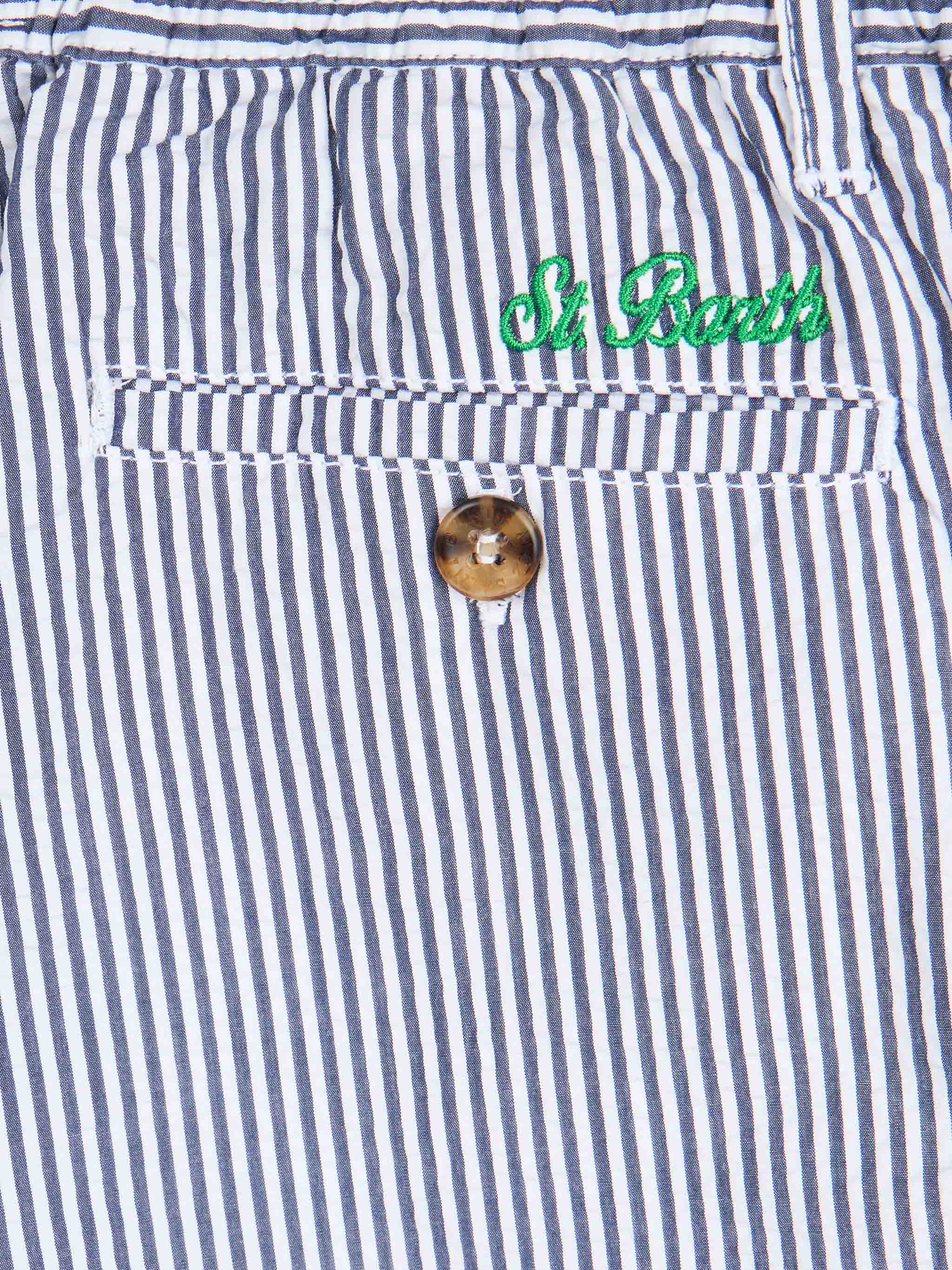 Boy seersucker bermuda shorts Ischia Jr - Image 3