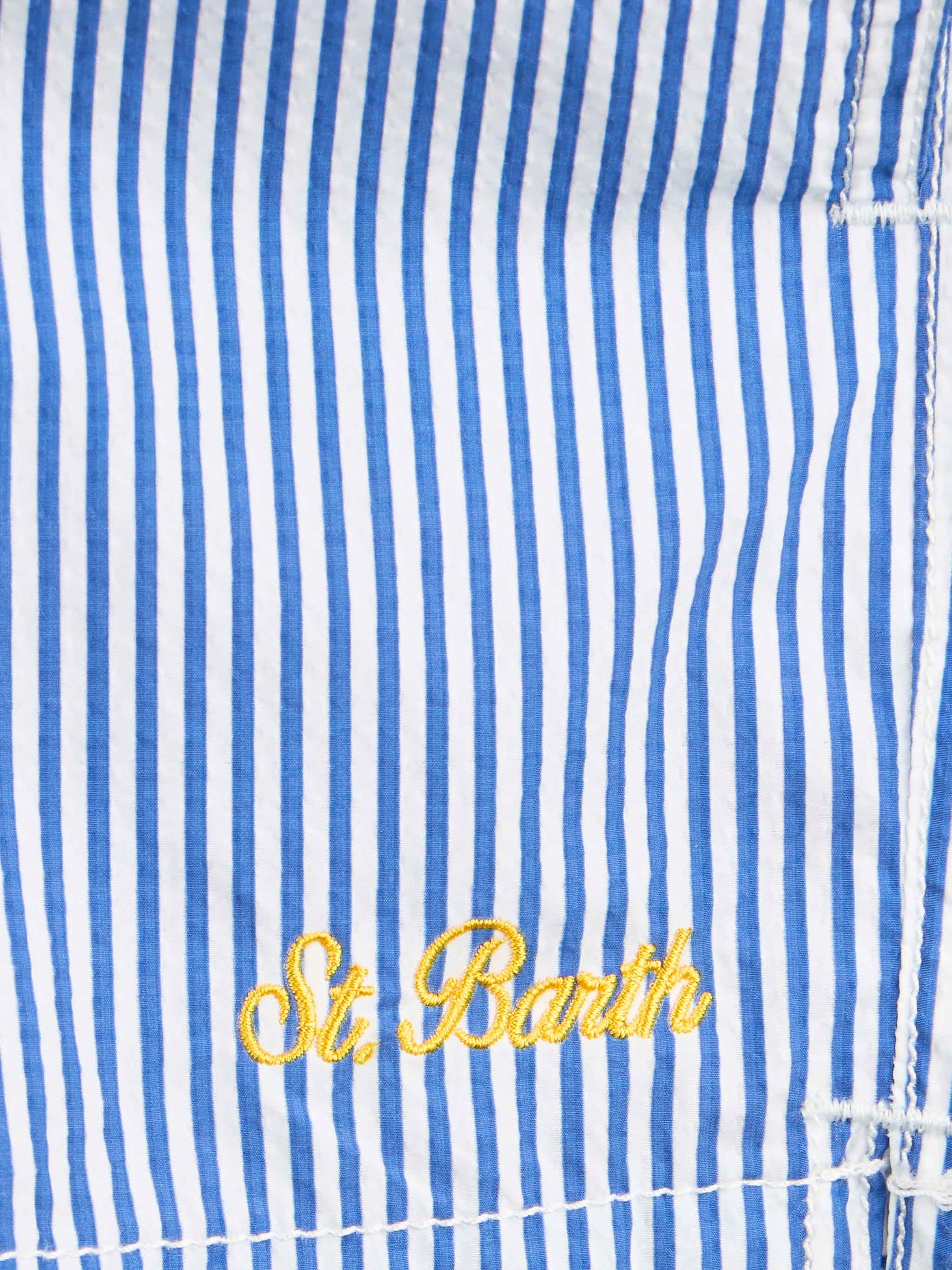 Boy seersucker striped mid-length swim shorts Patmos Jr - Image 3
