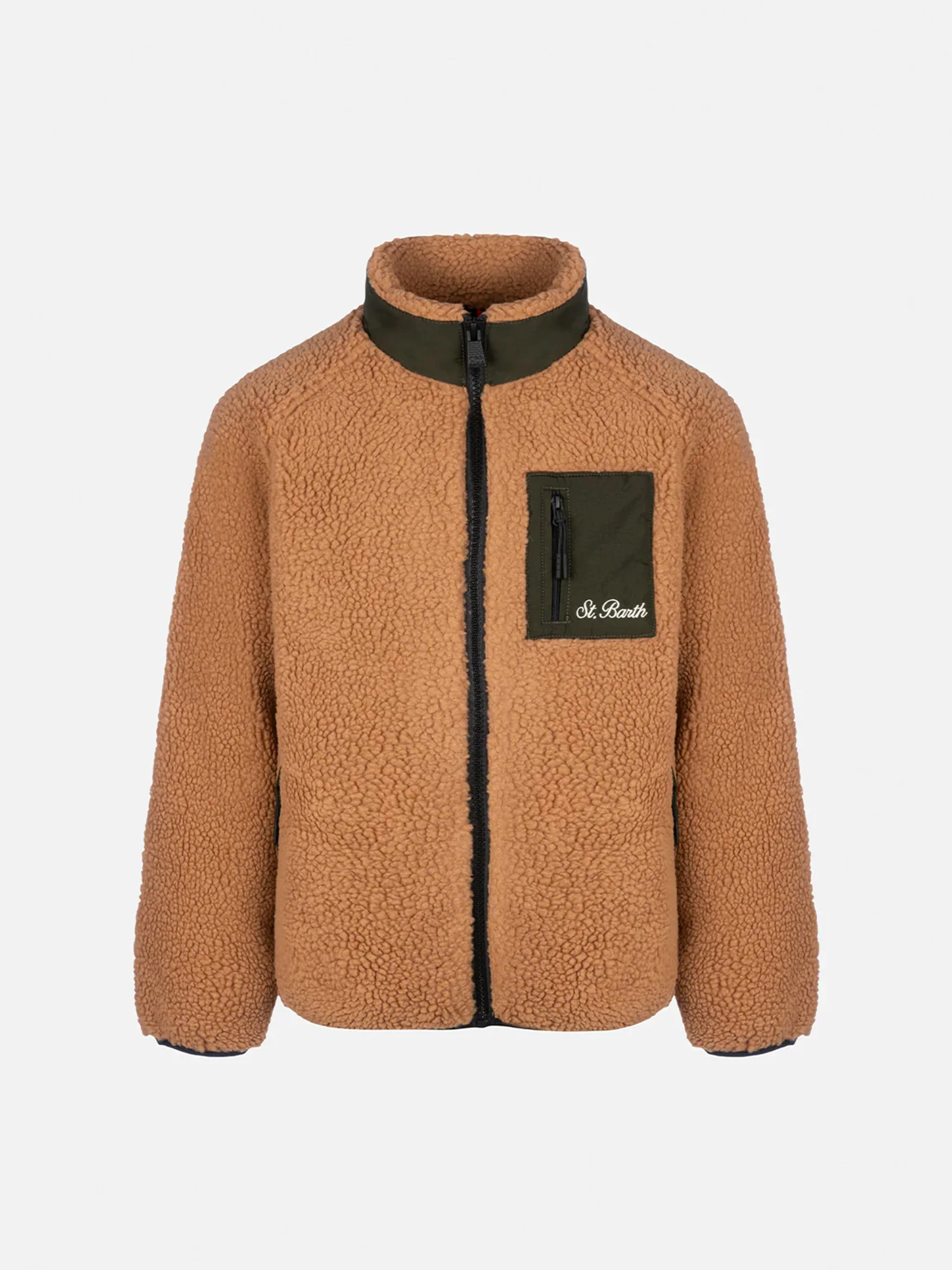 Boy sherpa beige jacket Keystone with Snoopy print | SNOOPY PEANUTS SPECIAL EDITION - Image 2
