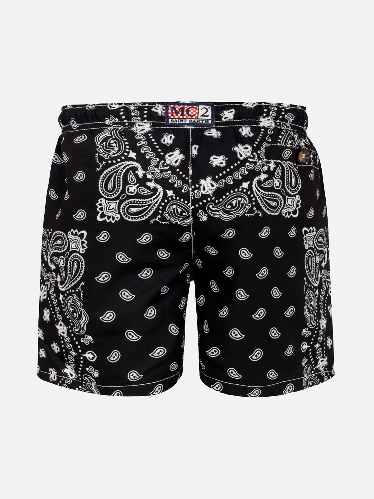 Boy swim shorts with bandanna print - Image 2