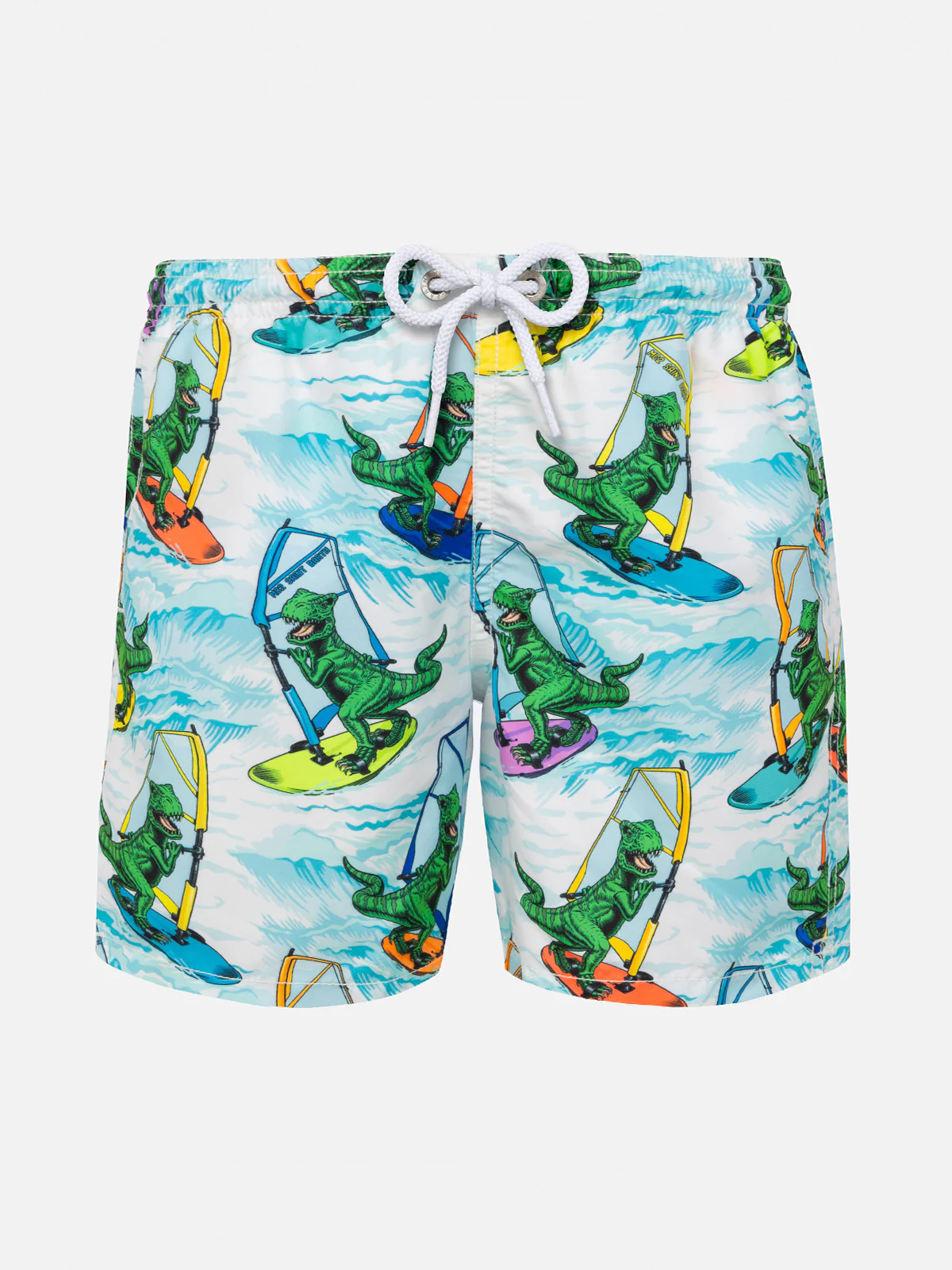 Boy swim shorts with dinosaur print - Image 3
