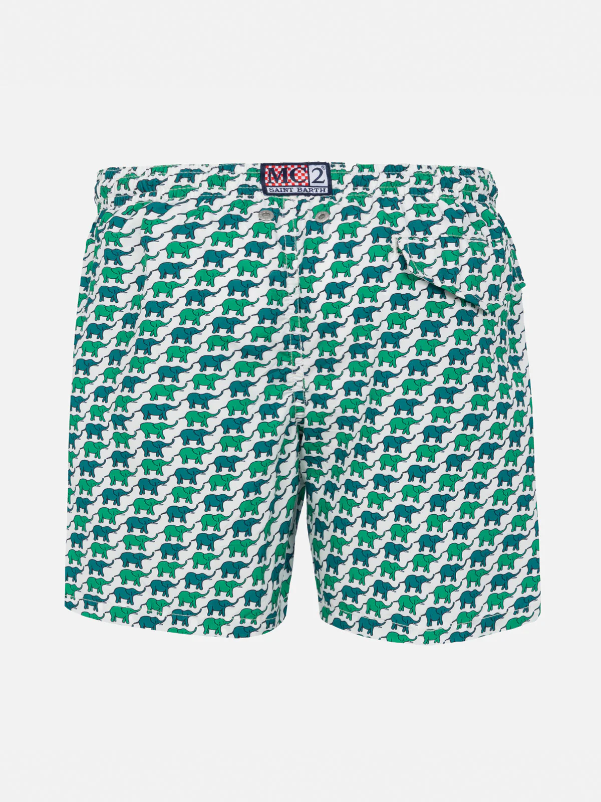 Boy swim shorts with elephant print - Image 2