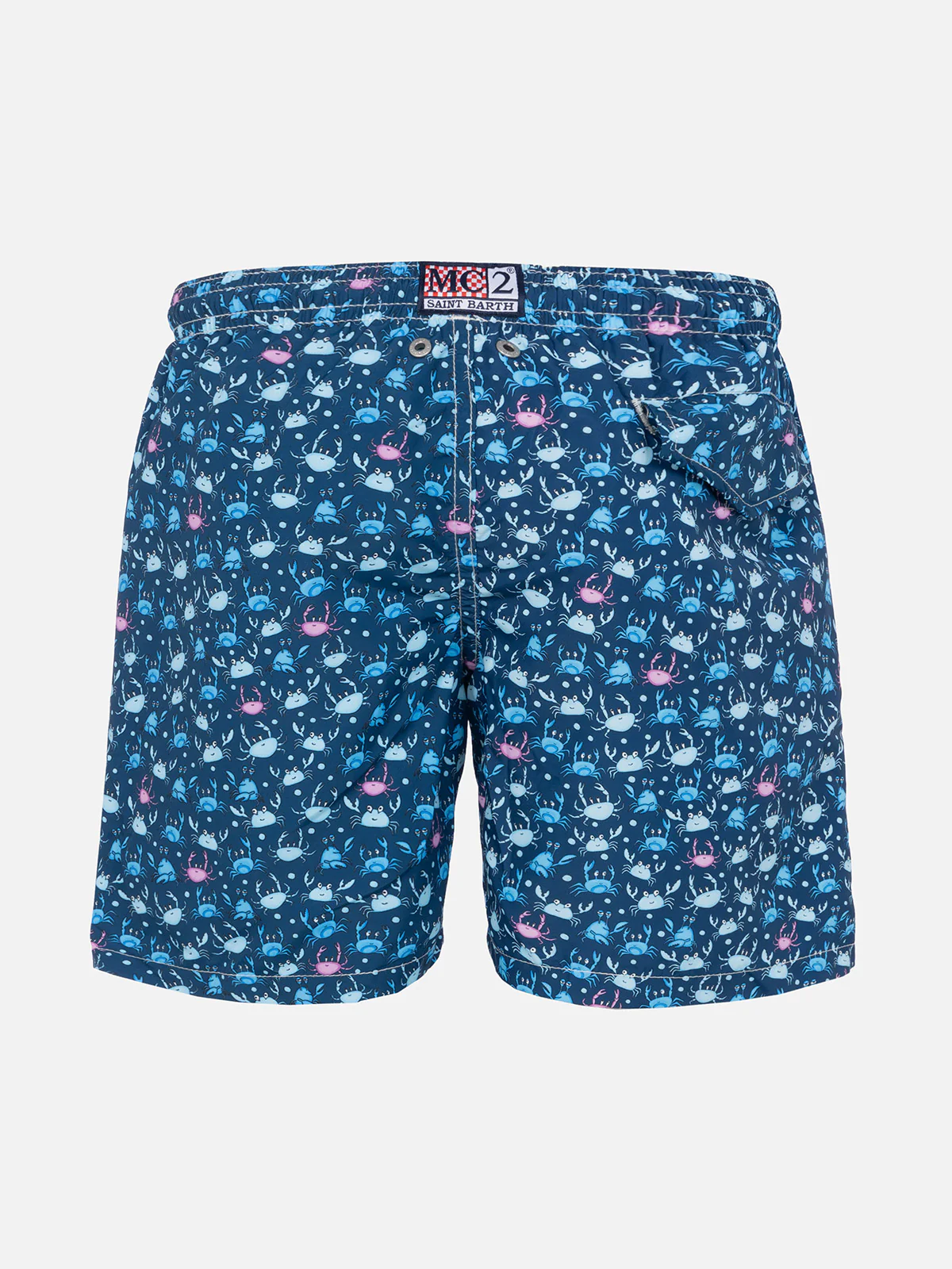 Boy swim shorts with multicolor crabs print - Image 2
