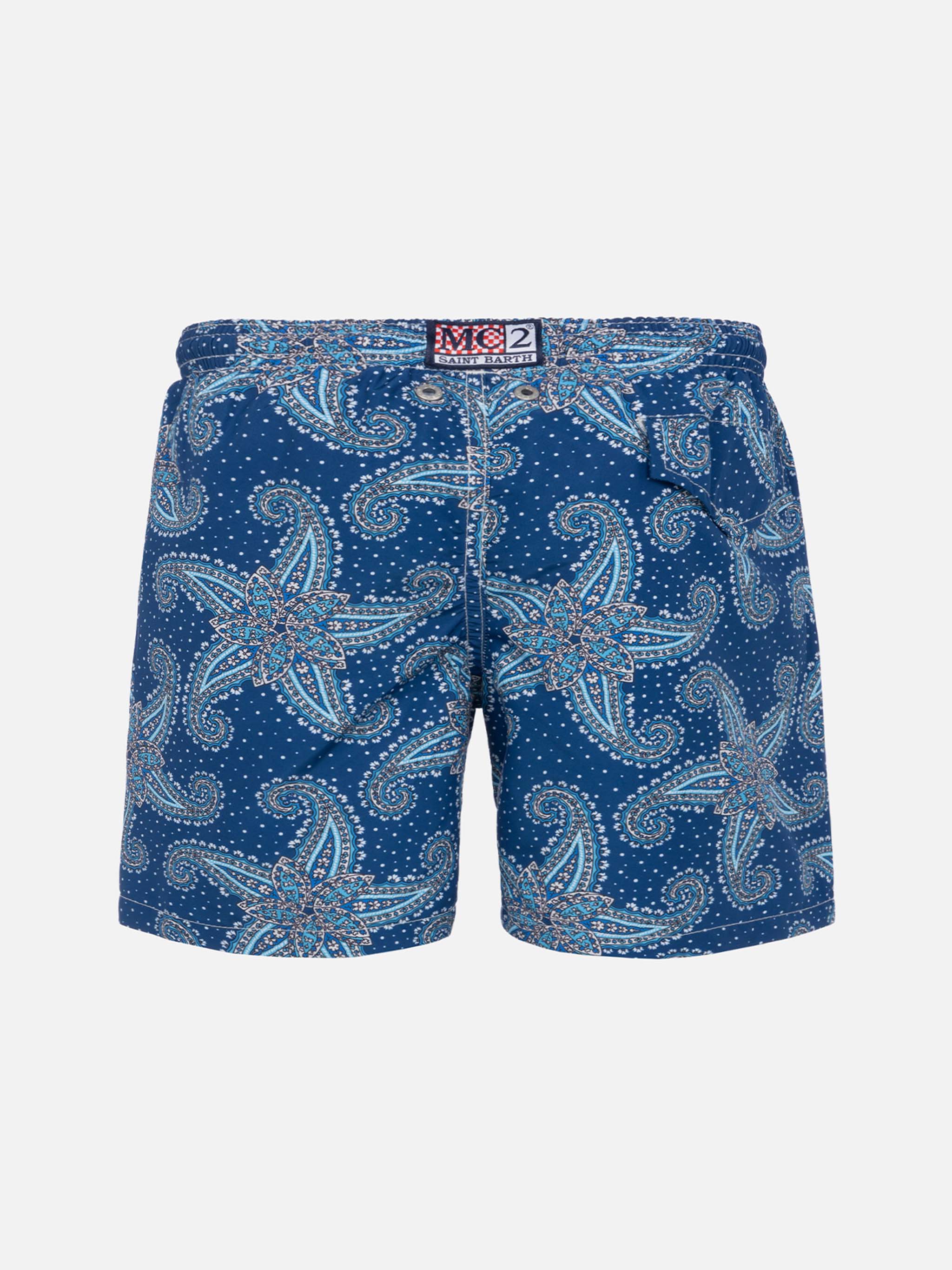 Boy swim shorts with paisley print - Image 2