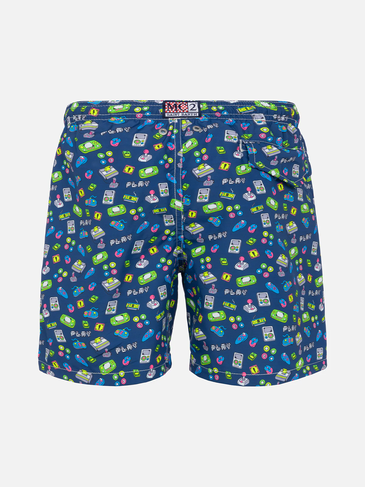 Boy swim shorts with retro games print - Image 2