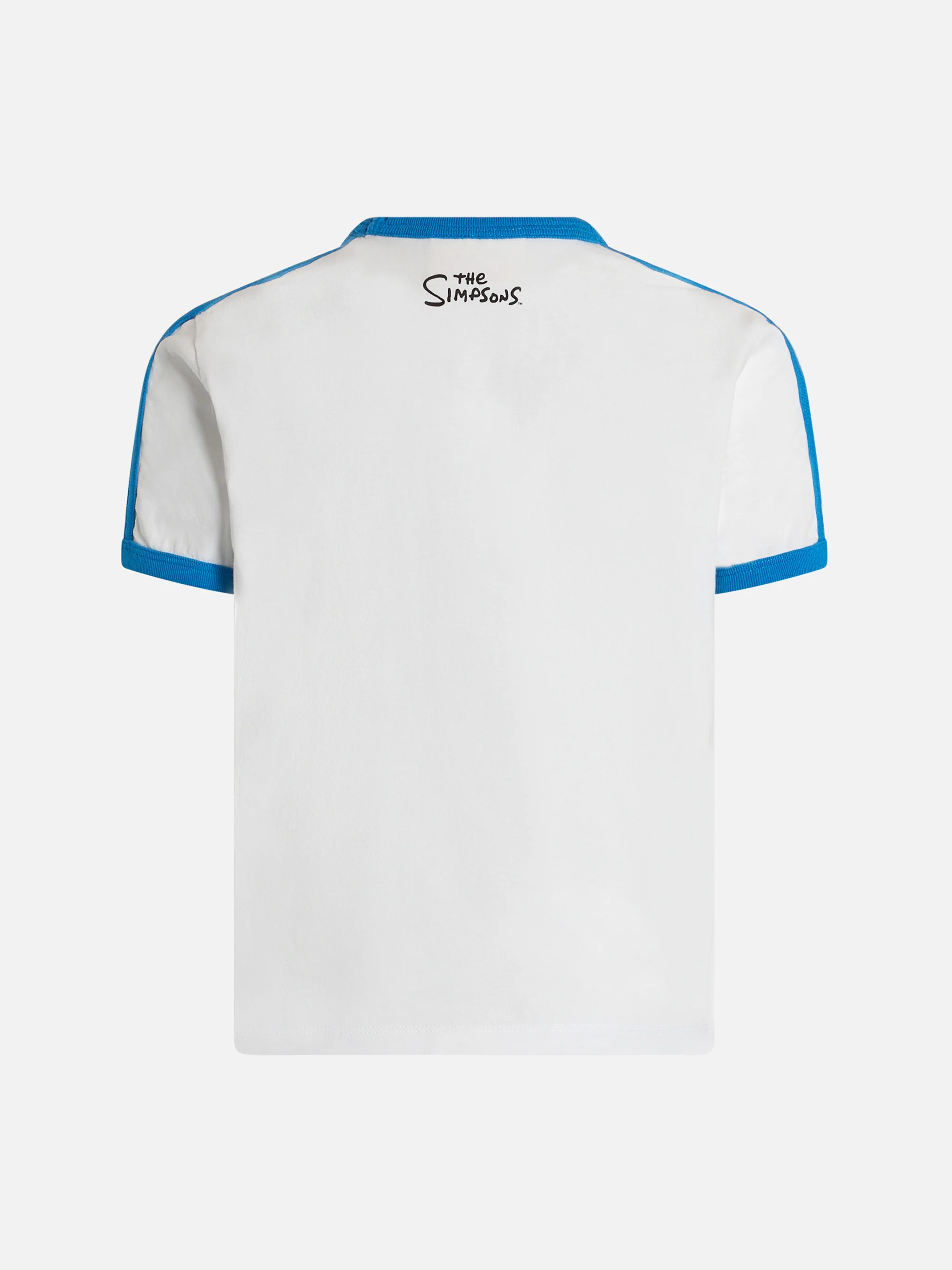 Boy white cotton t-shirt Dean Jr with Bart Simpson print and embroidery | THE SIMPSON SPECIAL EDITION - Image 3