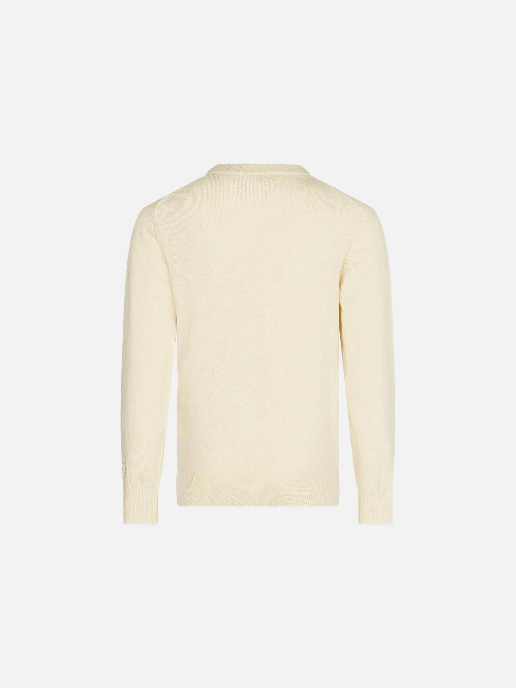 Boy white sweater with St. Moritz jacquard - Image 2