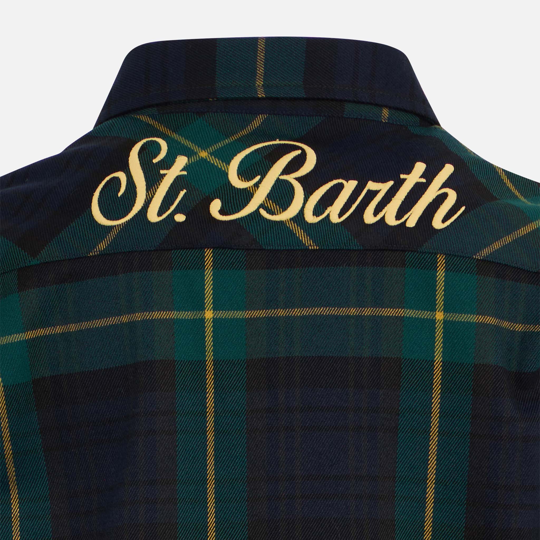 Boy wooly shirt with tartan print - Image 3