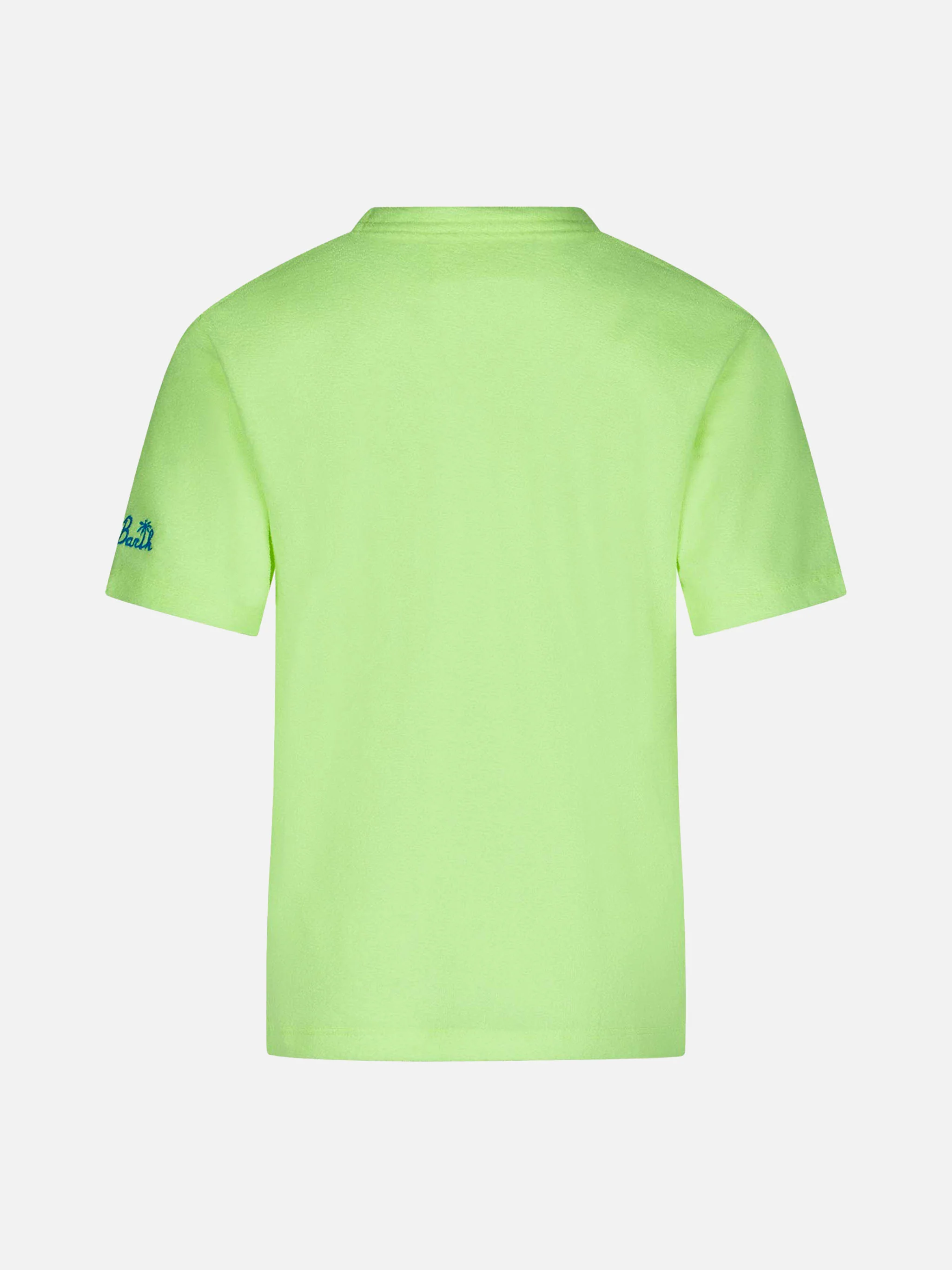 Boy yellow terry t-shirt with pocket - Image 3