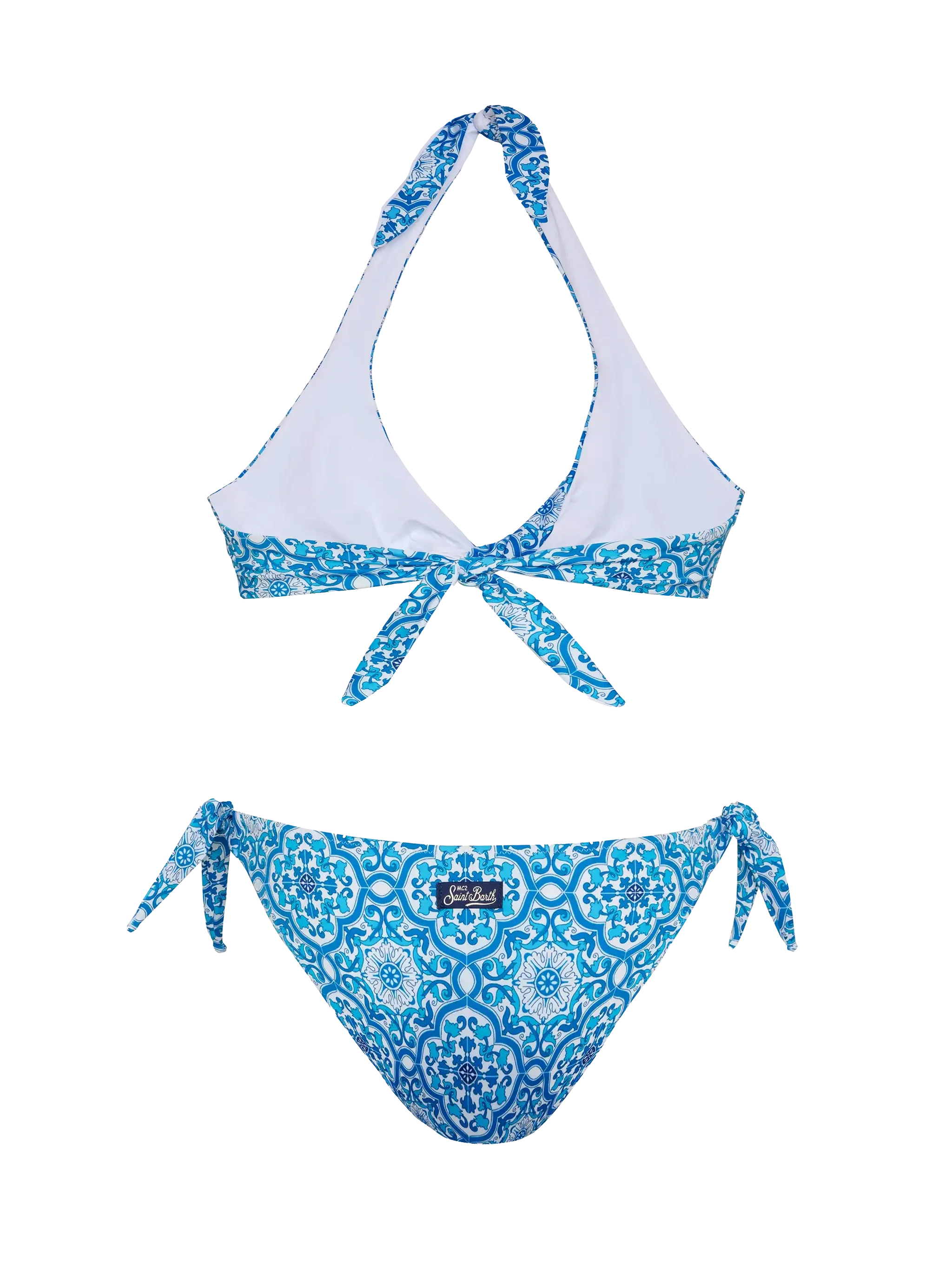 Bralette bikini Leda Yali with majolica print - Image 3