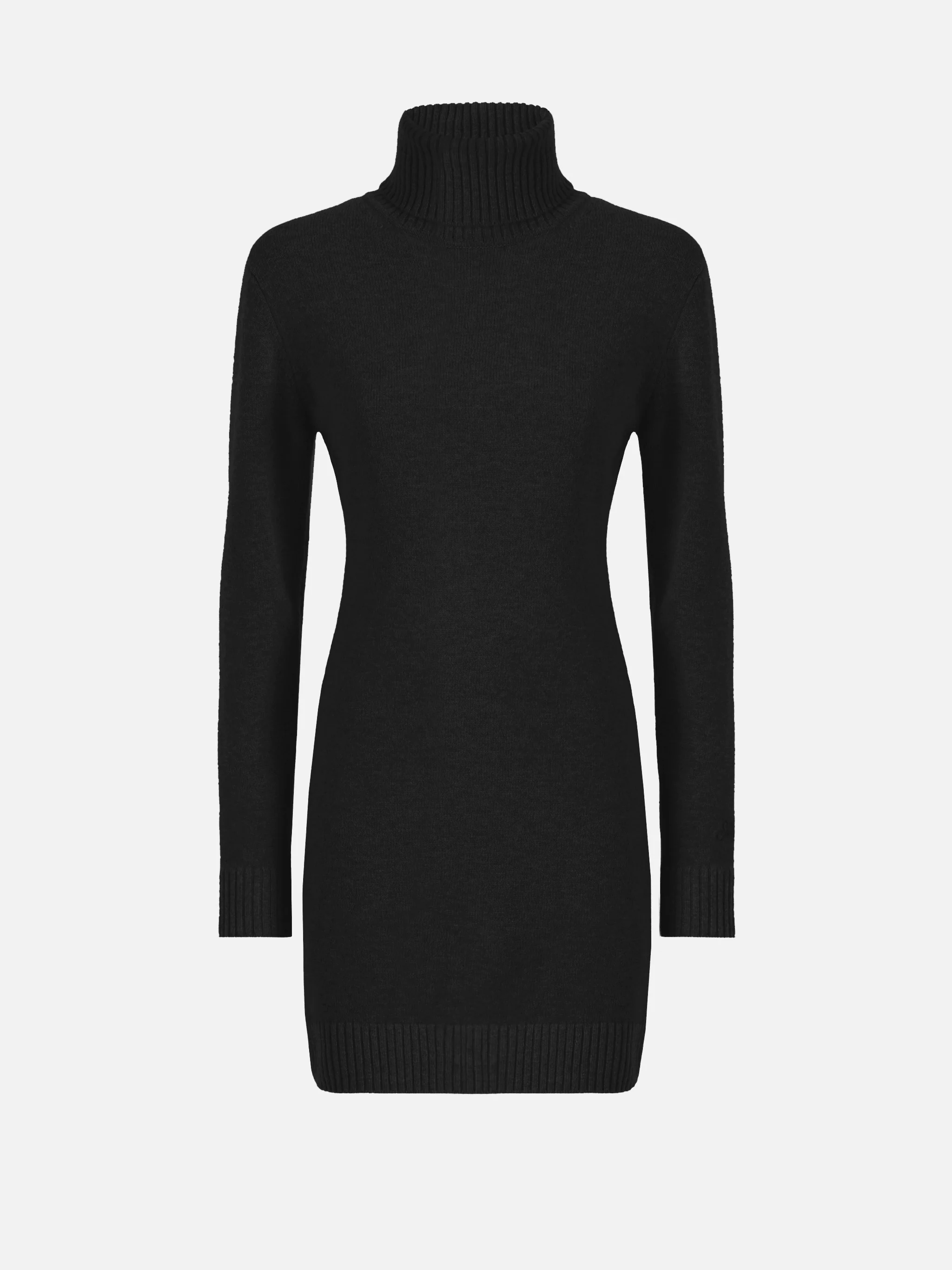 Brea dress in black soft-touch wool - Image 5