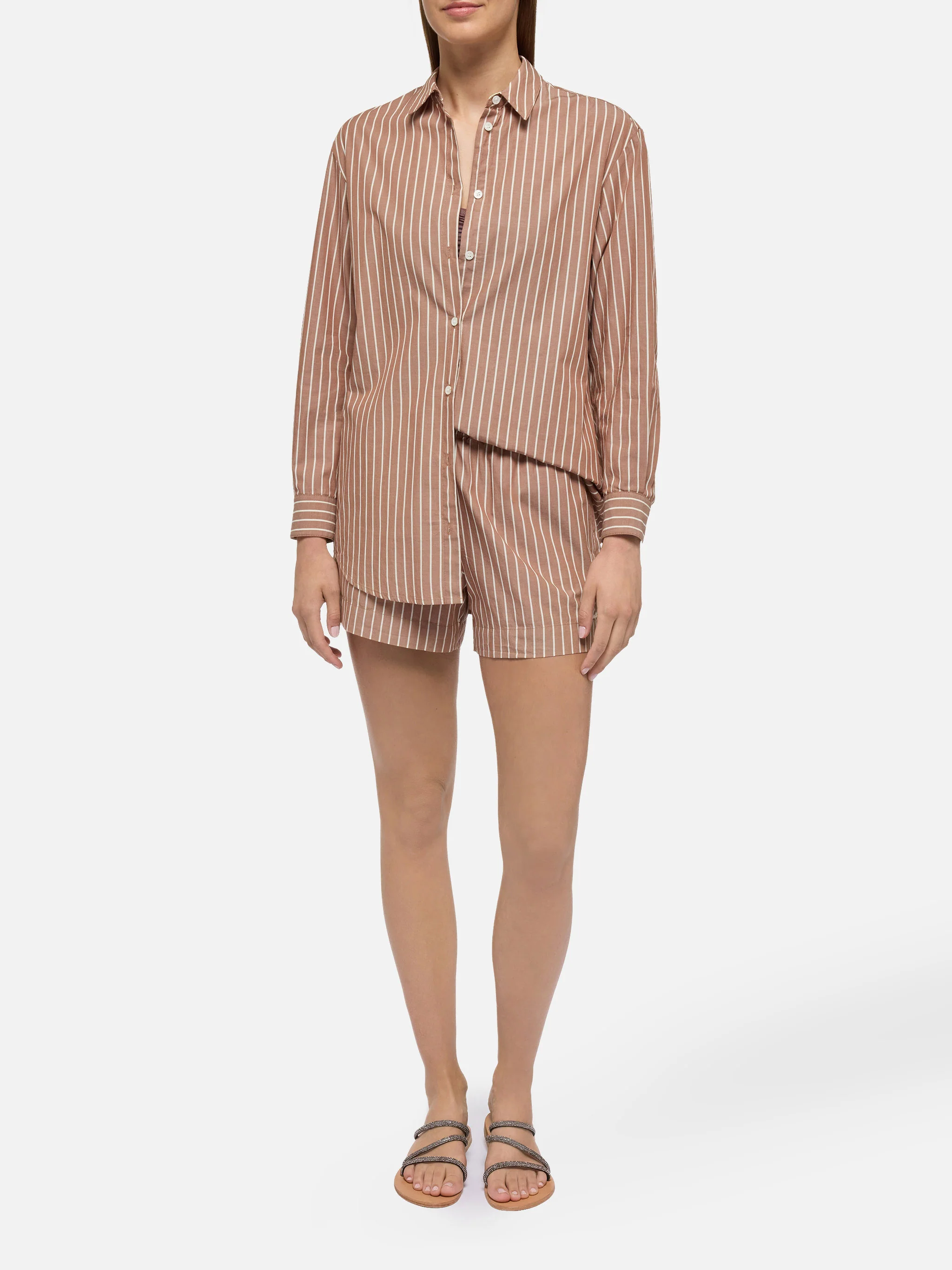 Brigitte striped-print cotton shirt with Sea, Sun St.Barth - Image 4