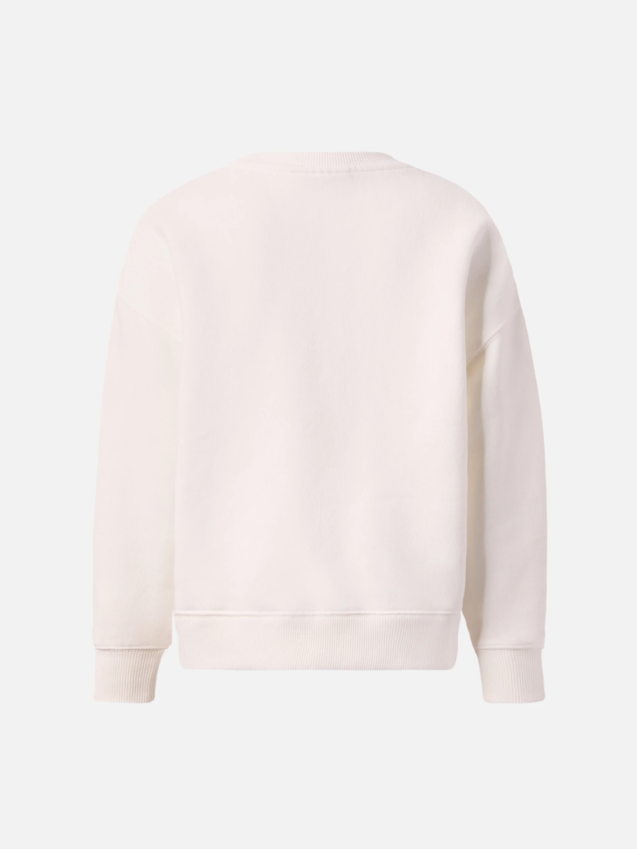 Briony crewneck sweatshirt in leopard-print white terry - Image 4