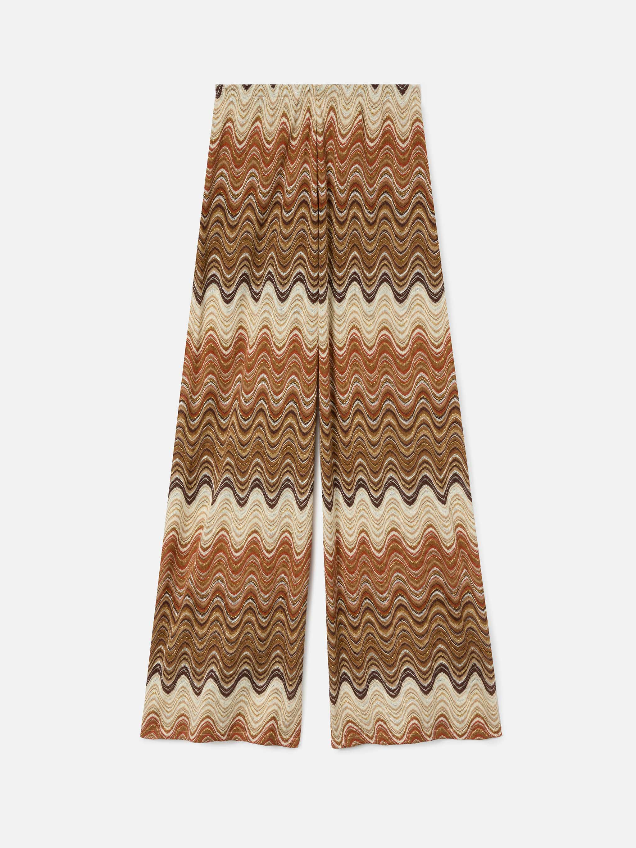 Brown Amalia degradé raschel long trousers - Image 5