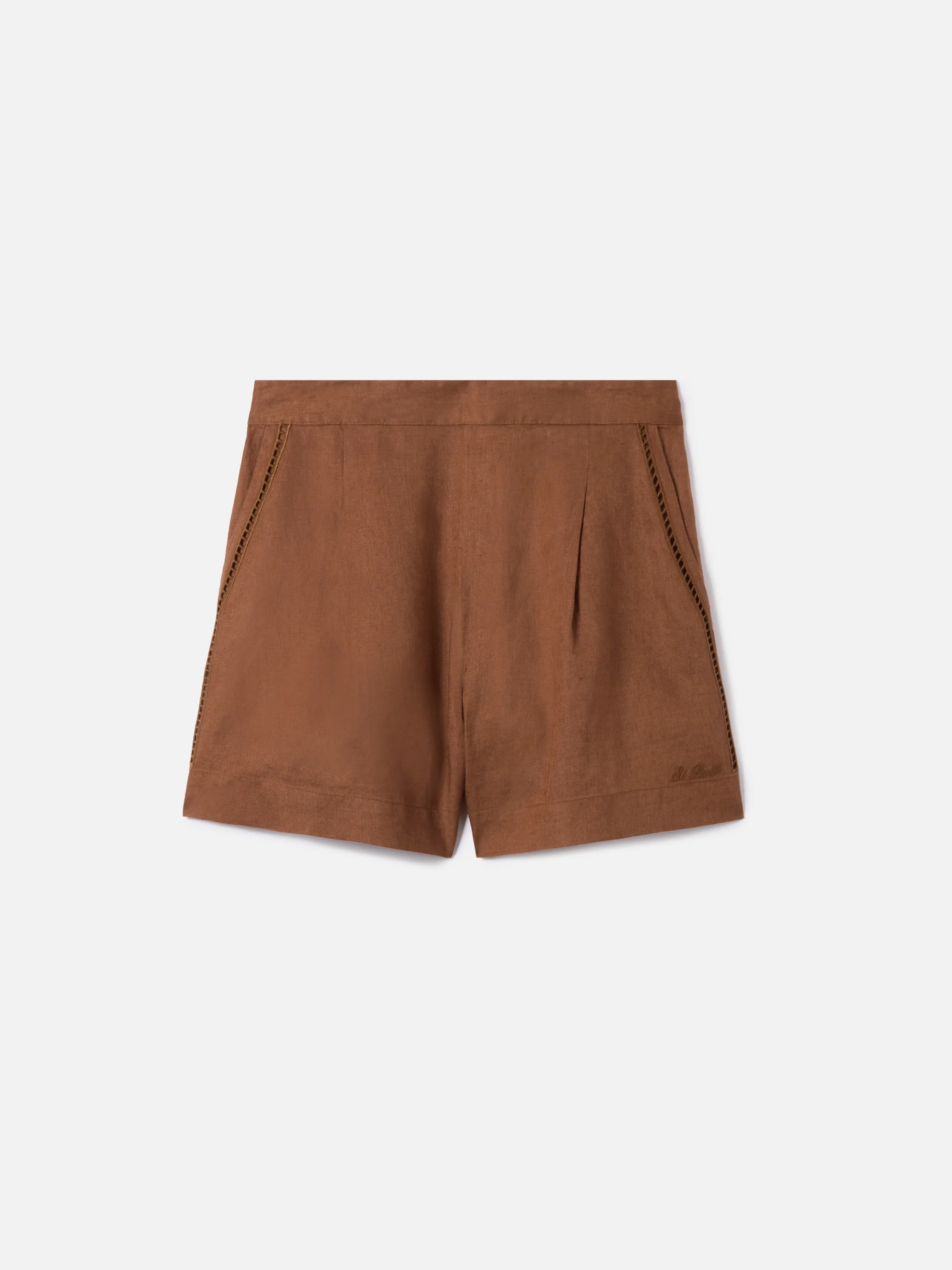 Brown Amani linen shorts - Image 5