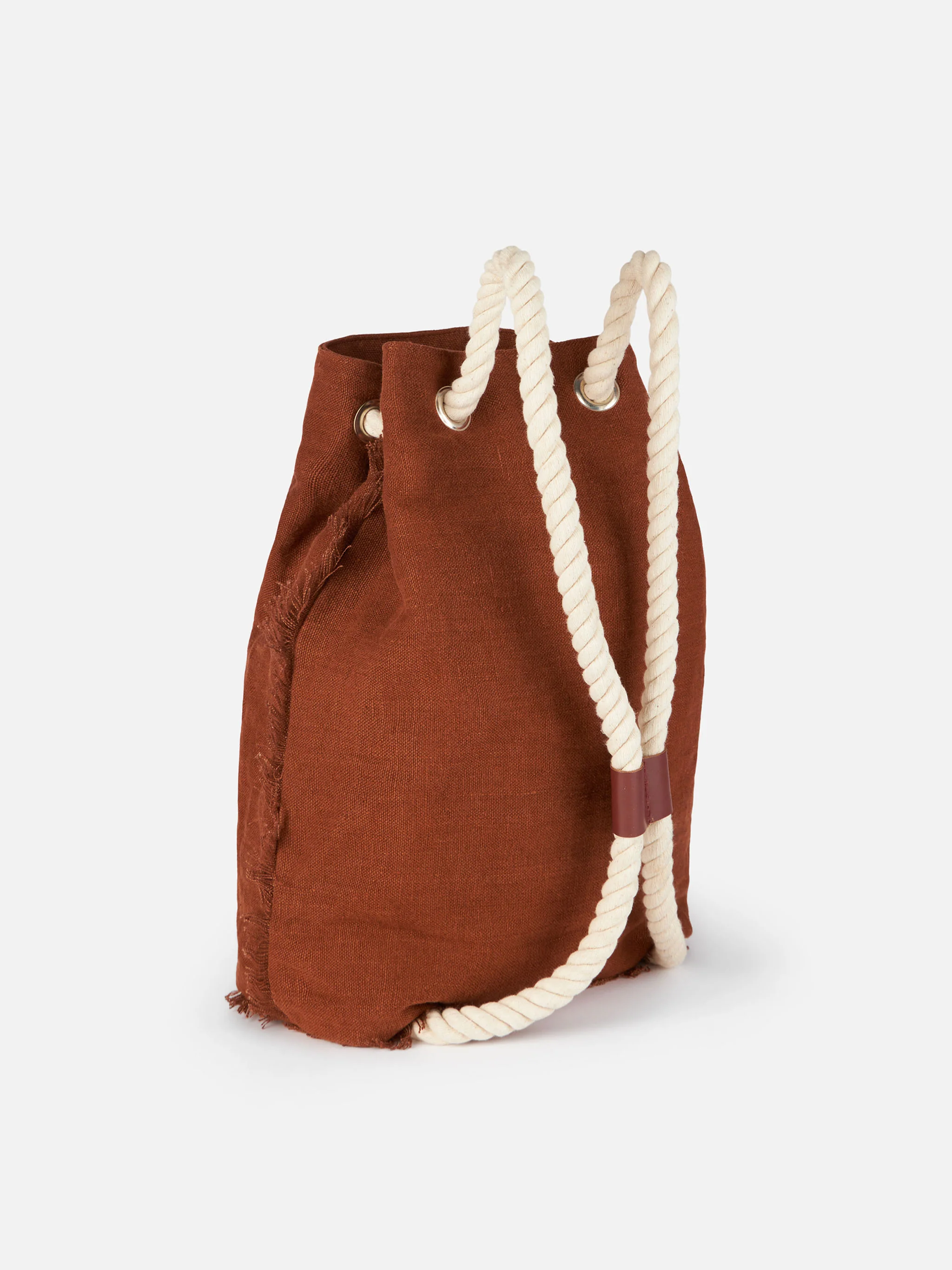 Brown boat linen backpack - Image 4
