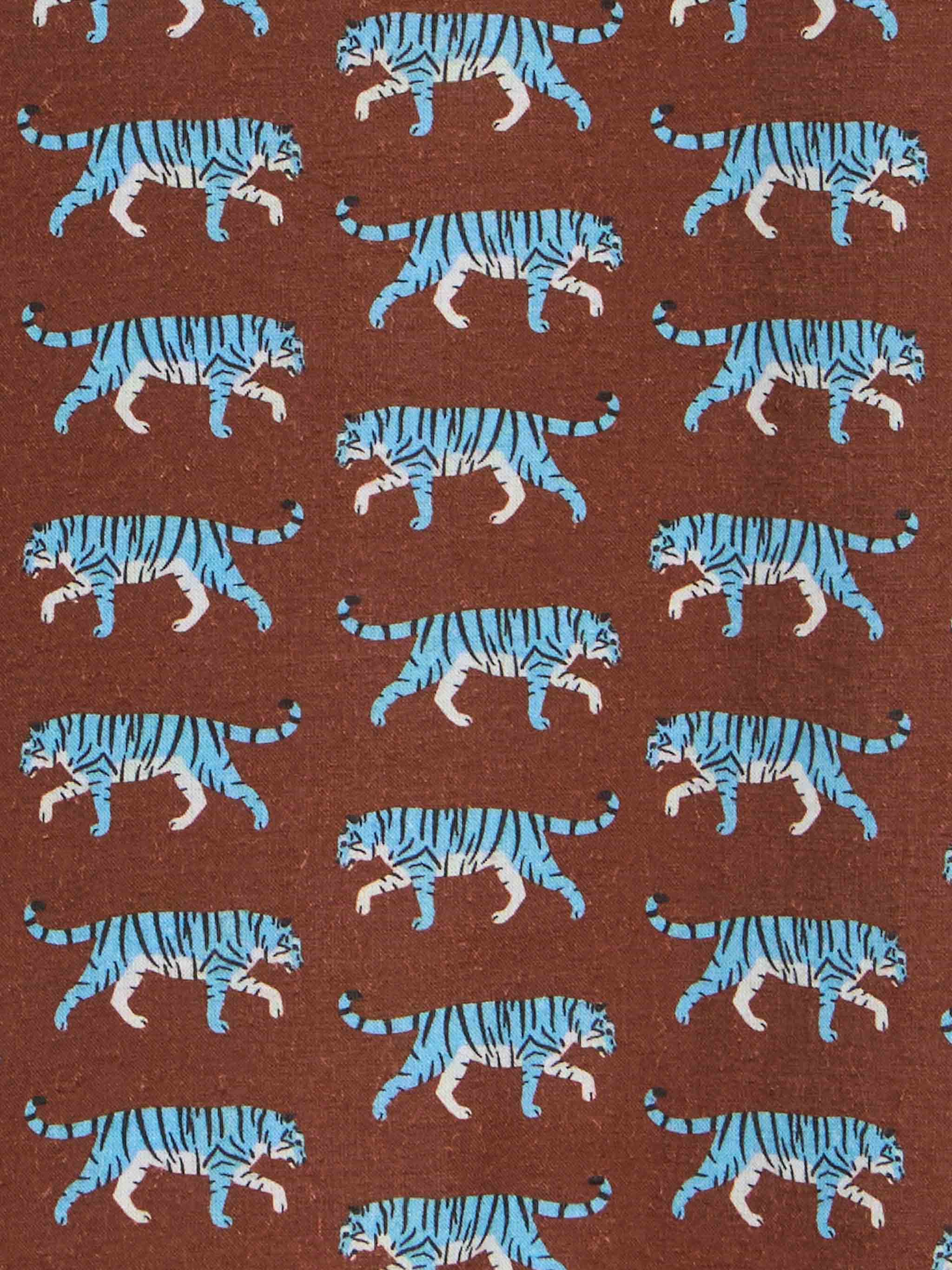 Brown Boy muslin cotton shirt Sharouk with tiger print - Image 3