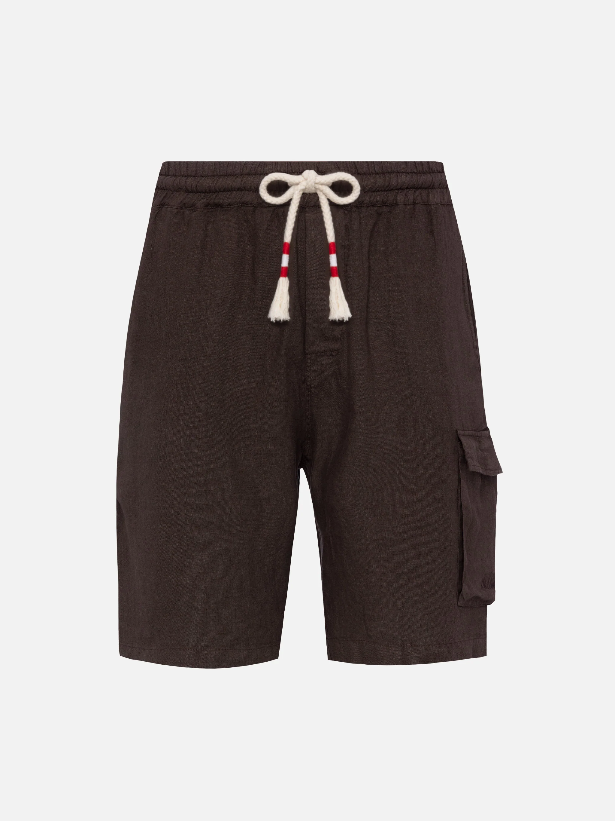 Brown linen bermuda Marseille - Image 3
